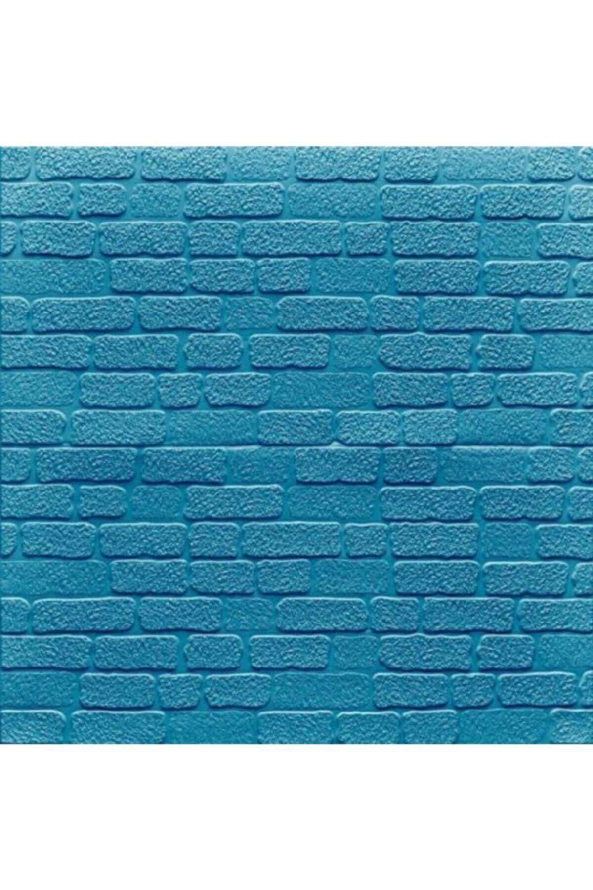 Renkli Duvarlar Nw33 Mini Mavi Taş Arkası Yapışkanlı Esnek Silinebilir Duvar Paneli