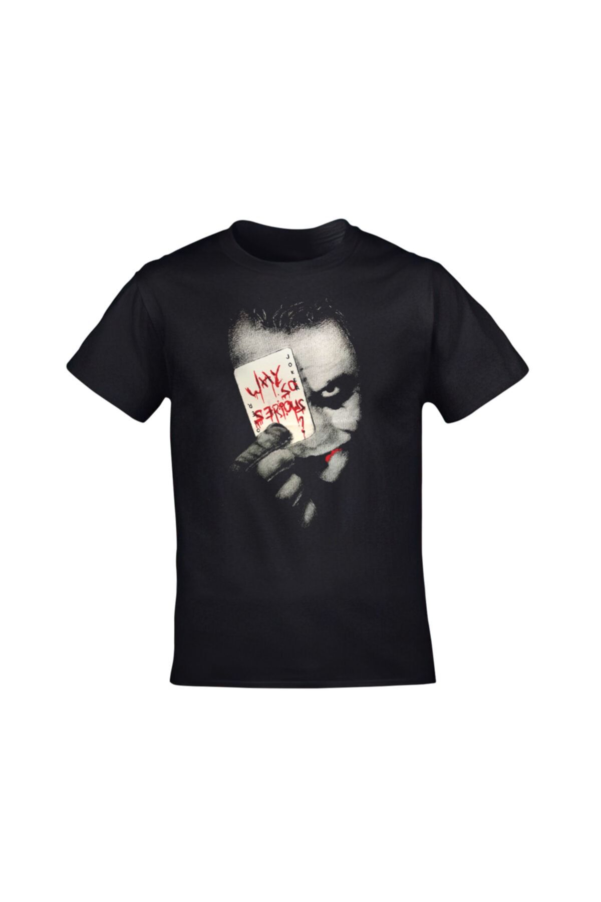 Orijin Tekstil Unisex Siyah Joker Kart Baskılı Tshirt