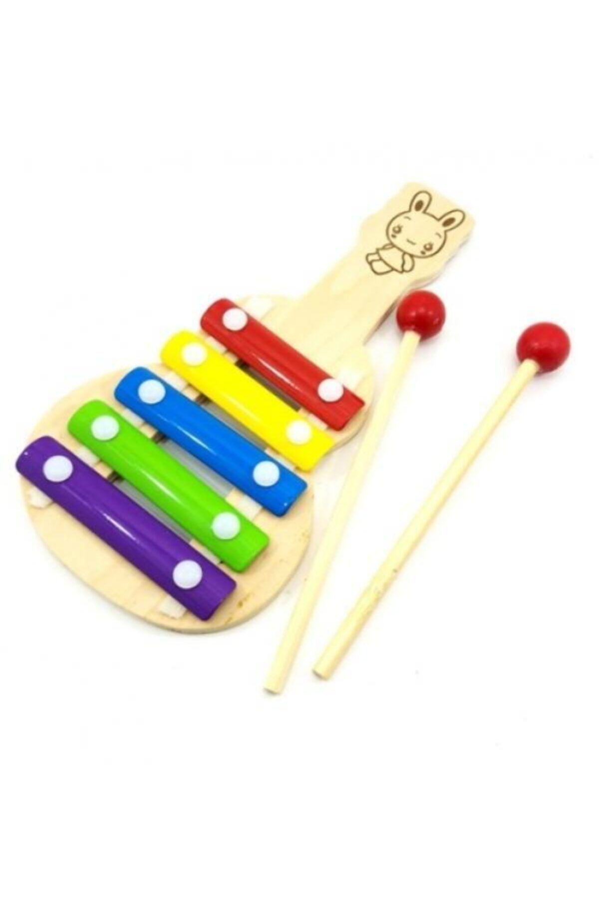 Wooden Toys Ahşap Ksilofon 5 Li Gitar