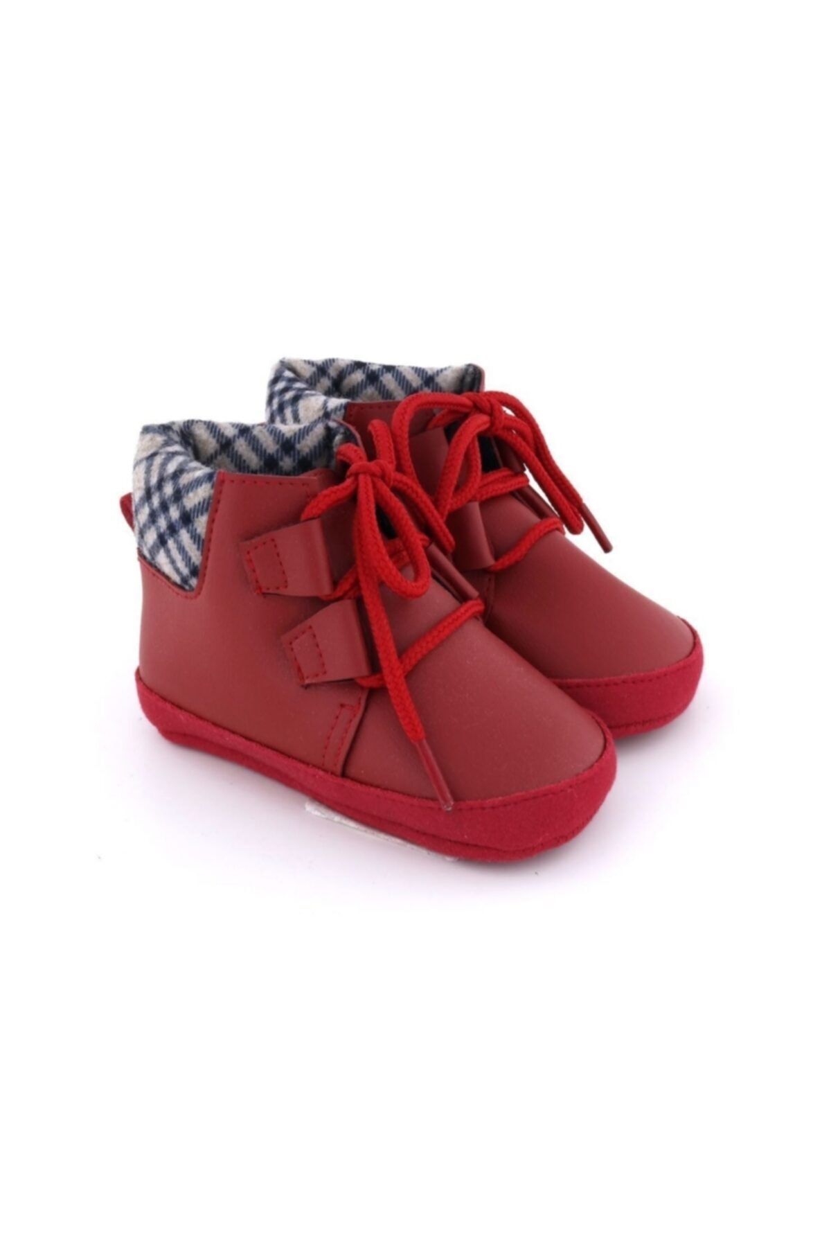 Funny Baby Bağcıklı Kırmızı Bebek Ayakkabı