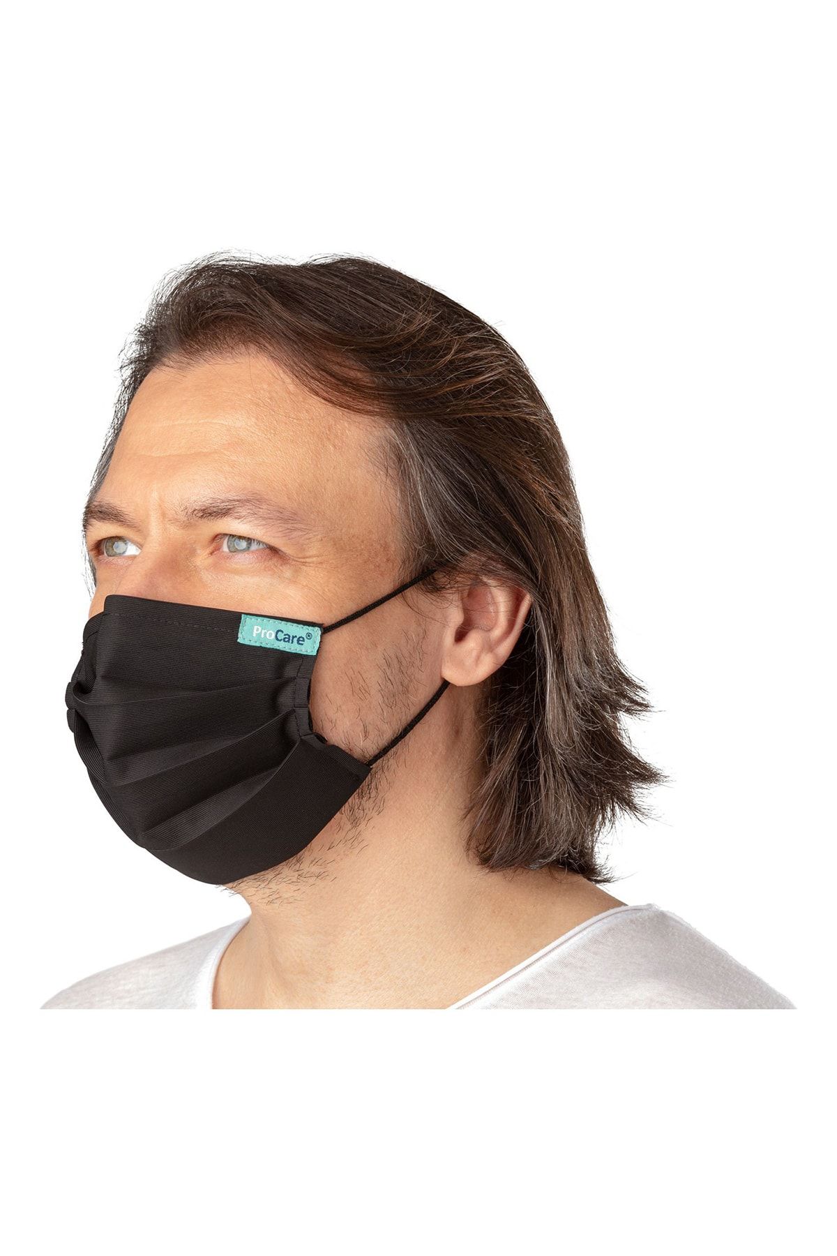 ProCare Unisex Siyah Antiviral Maske Konfor Modeli Yetişkin Çocuk Bebek Maskesi ve Maske Boyun Askısı