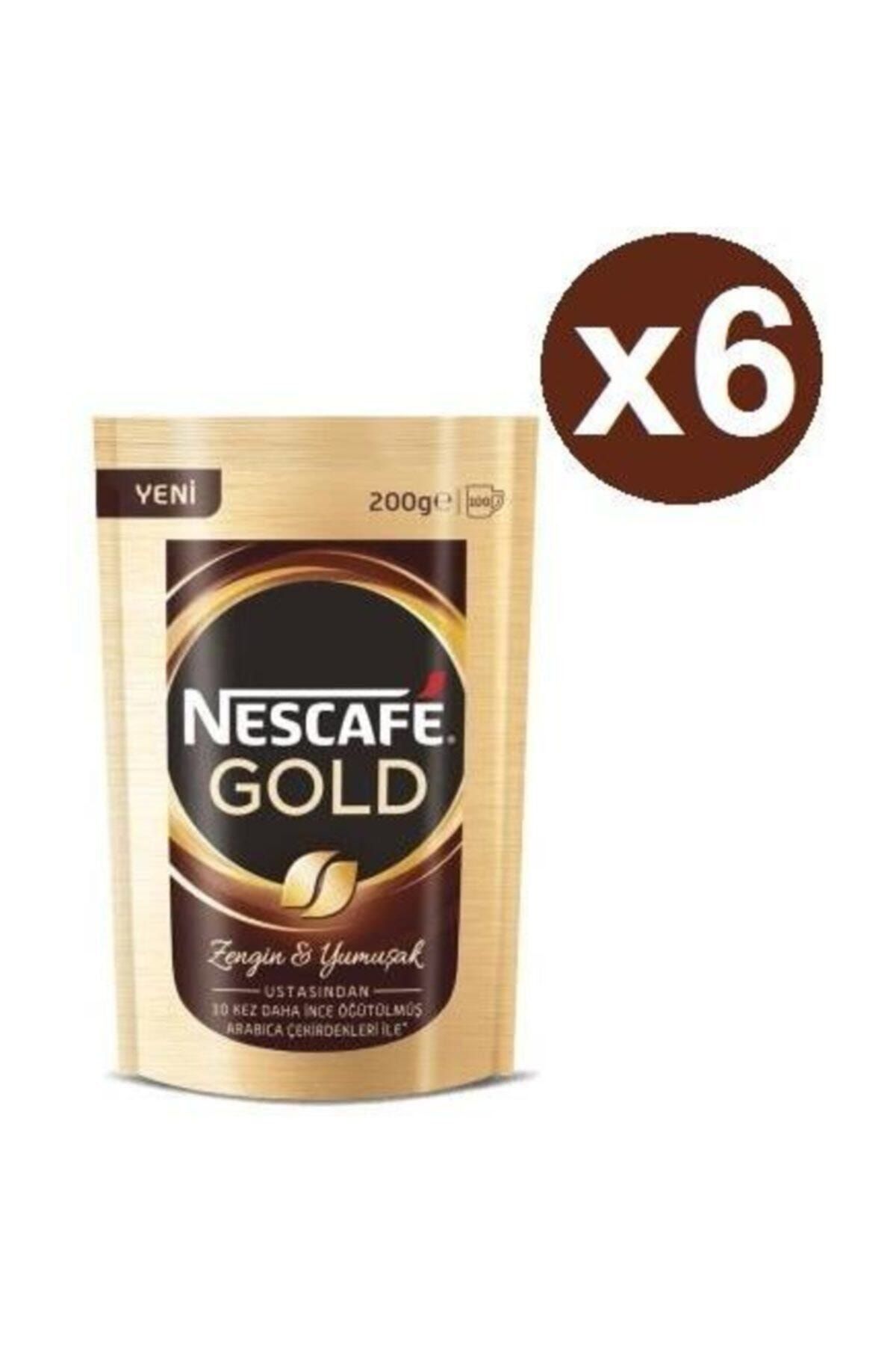 Nescafe Gold Hazır Kahve 200gr Poşet X 6 Adet (koli)