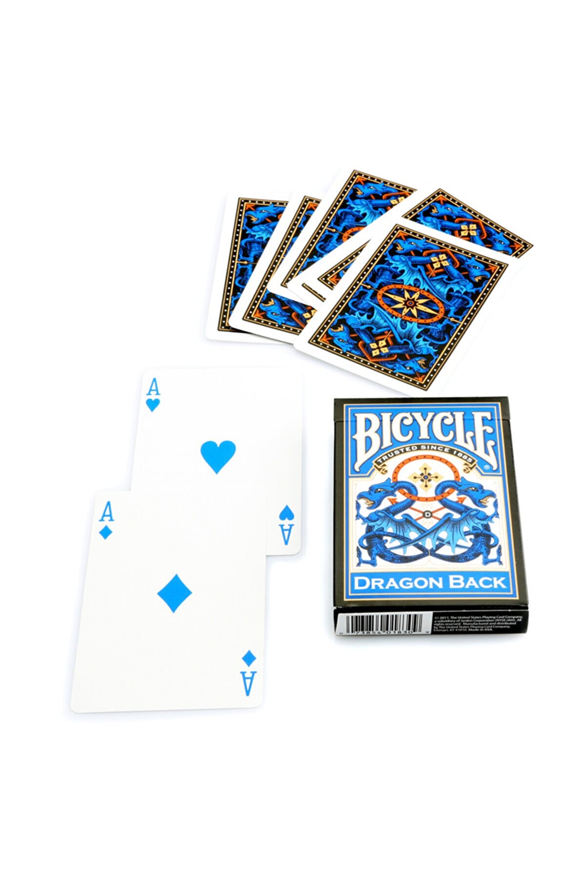 Bicycle Dragon Back Mavi Iskambil Oyunu Kartı Kartları Kağıdı