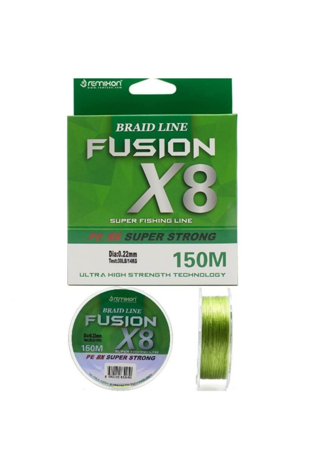 Remixon Fusion 150m X8 Green Ip Misina 0.13mm