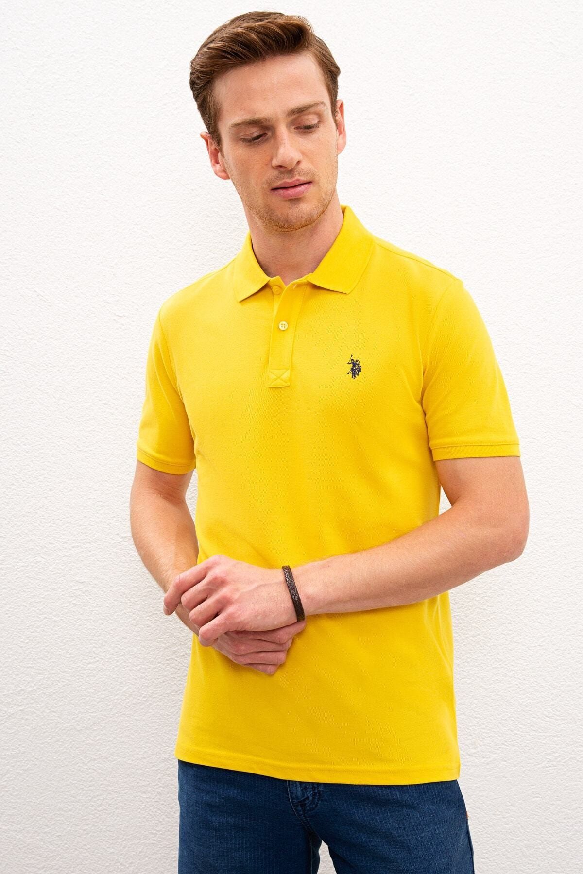 U.S. Polo Assn. Sarı Erkek T-Shirt