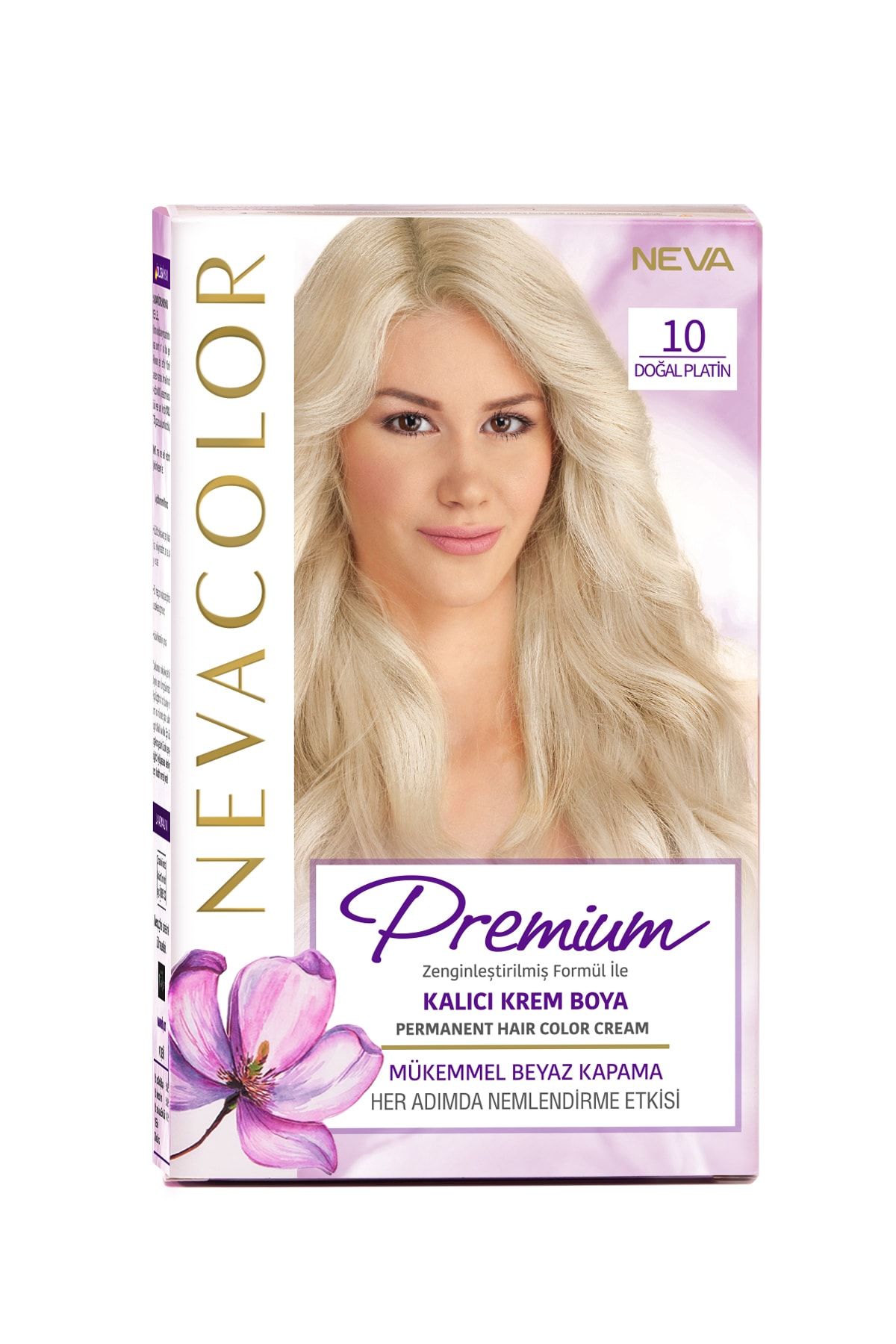 NEVA KOZMETİK Nevacolor Premium Kalıcı Krem Set Boya 10 Doğal Platin