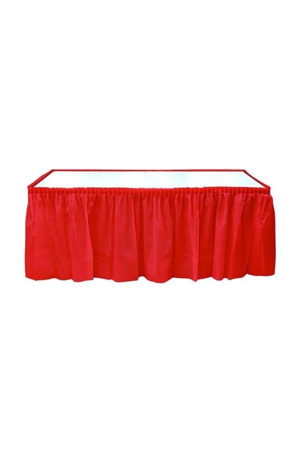 Kikajoy Kırmızı Plastik Masa Eteği 75x426 cm