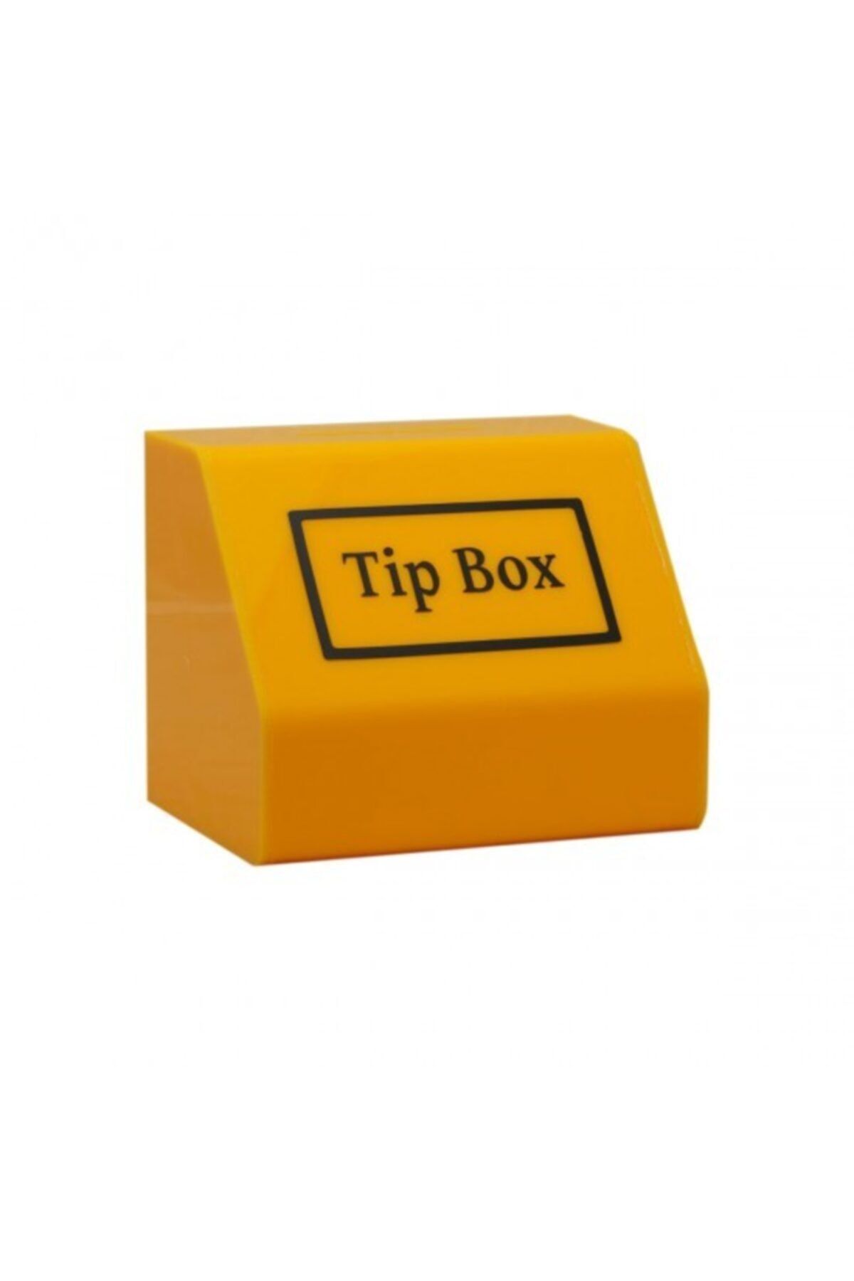 Karlobi Pleksi Tip Box Bahşiş Kutusu Sarı 20x13x12