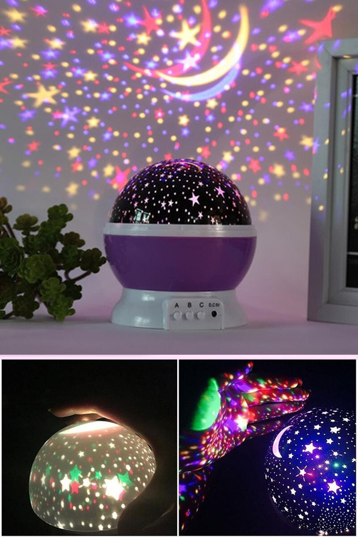 TechnoSmart Renkli Ve Dönen Star Master Projeksiyon Gece Lambası