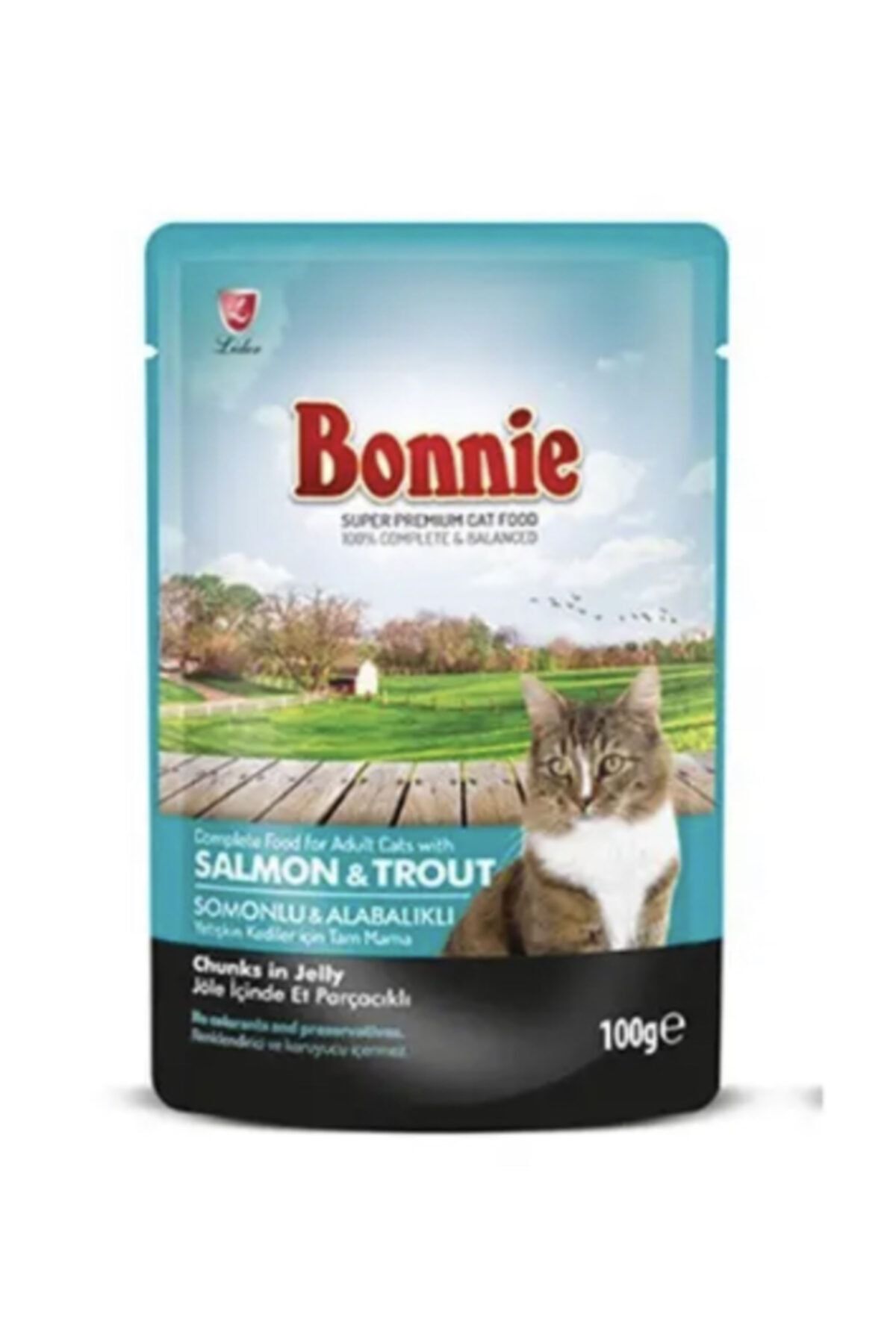 Bonnie Bonnıe Kedi Pouch Somon&alabalık 100 Gr * 5 Adet