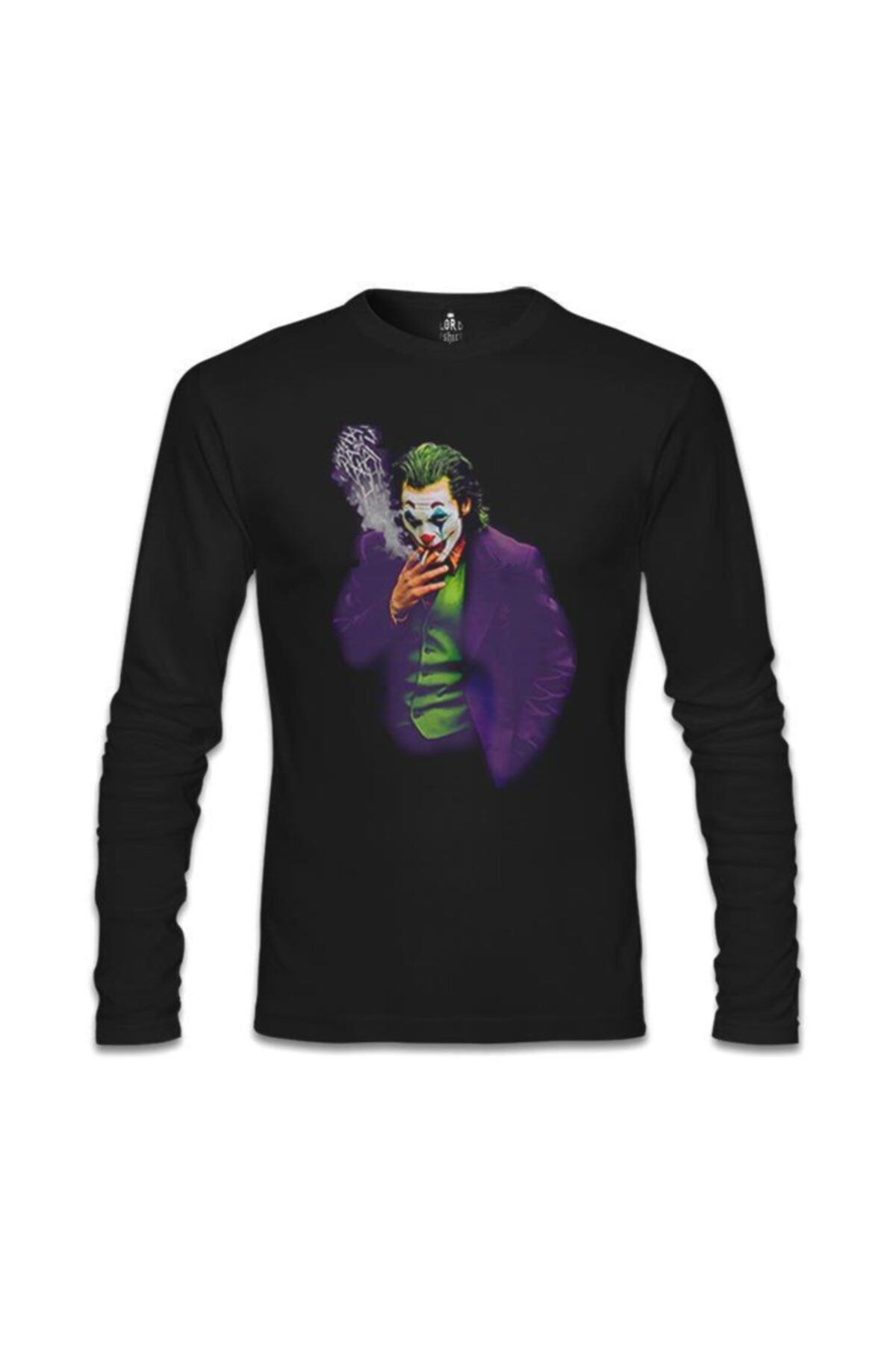 Lord T-Shirt Erkek Siyah Joker Baskılı Sweatshirt