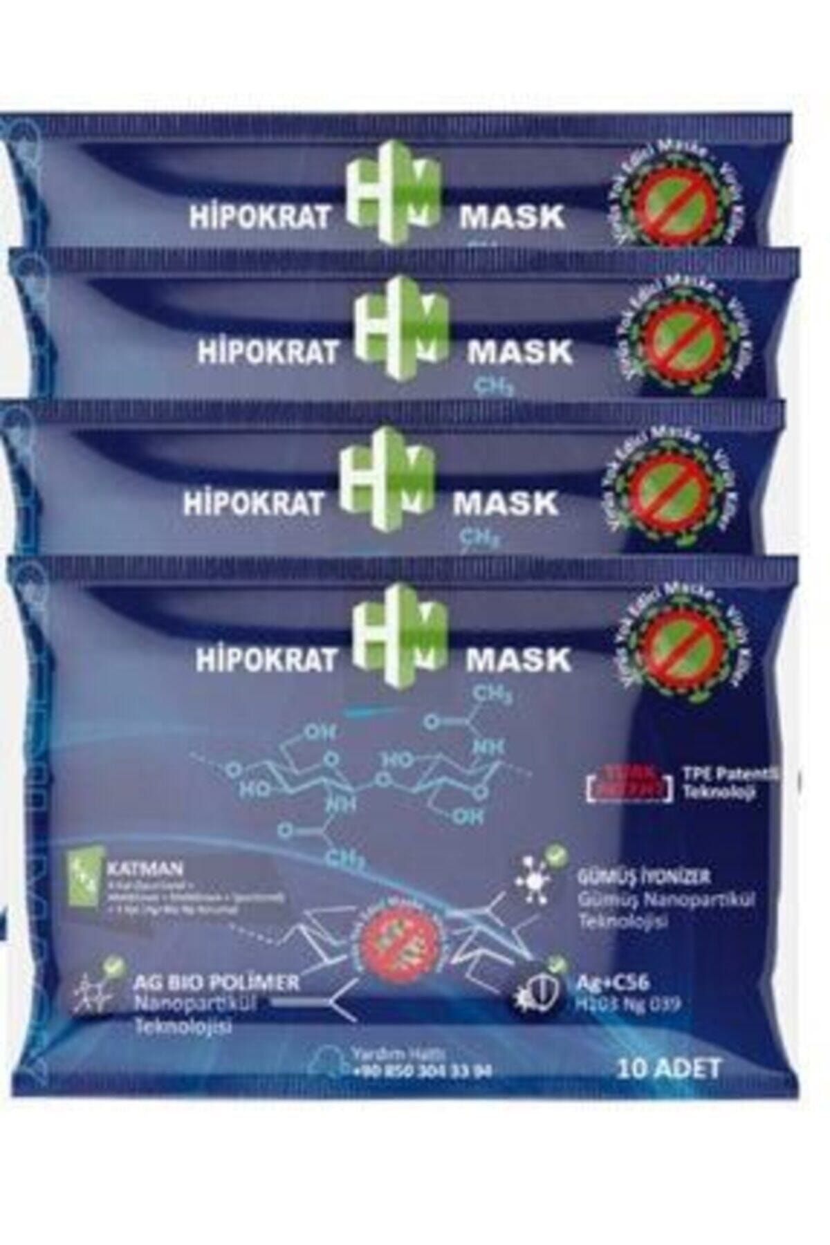 HİPOKRAT MASK Hipokrat 4 4 Katlı Cerrahi Maske 10x4'lü Paket E