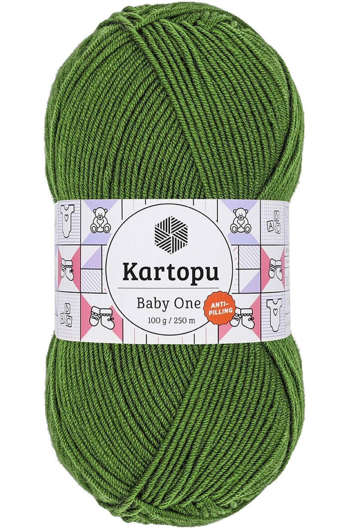 Kartopu Baby One Tüylenmeyen Bebek Yünü Yeşil K1391