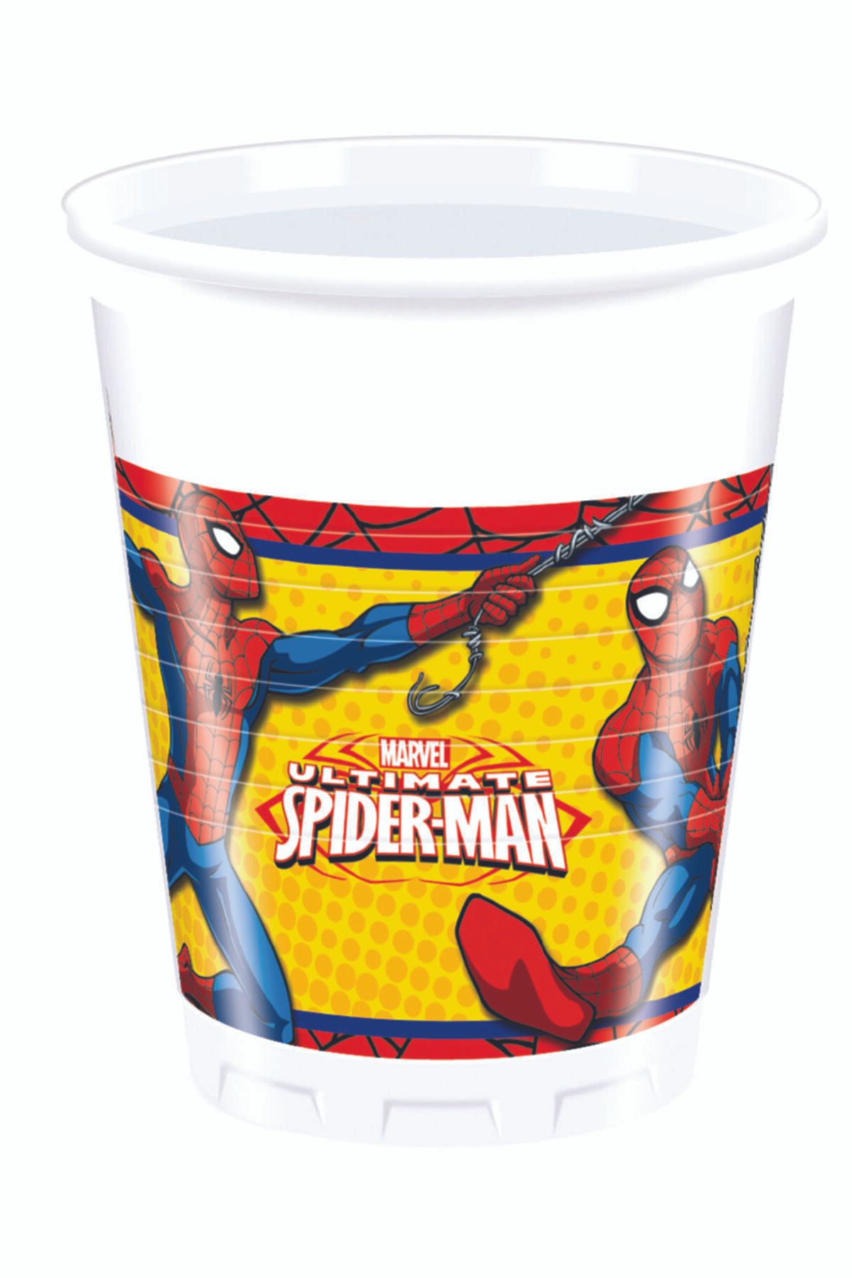 Huzur Party Store Örümcek Adam Temalı Bardak 8 Adet Spiderman Parti Doğum Günü Karakter Konsepti Kaliteli Lisanslı