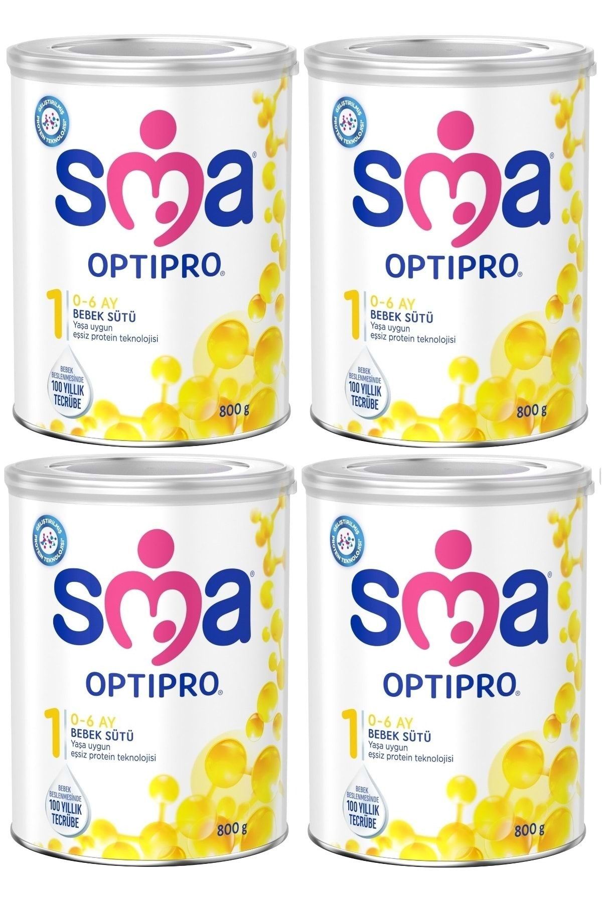 SMA Optipro No:1 800gr Bebek Sütü (0-6 AY) 4 Lü Set