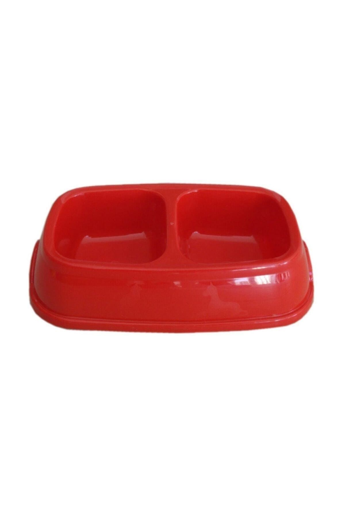 Flip Plastik Mama Kabı Ikili Duz Renkli Kırmızı 25 cm.