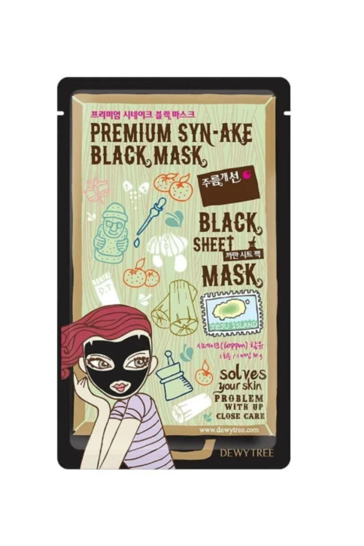 DEWYTREE Premıum Syn-ake Black Maske