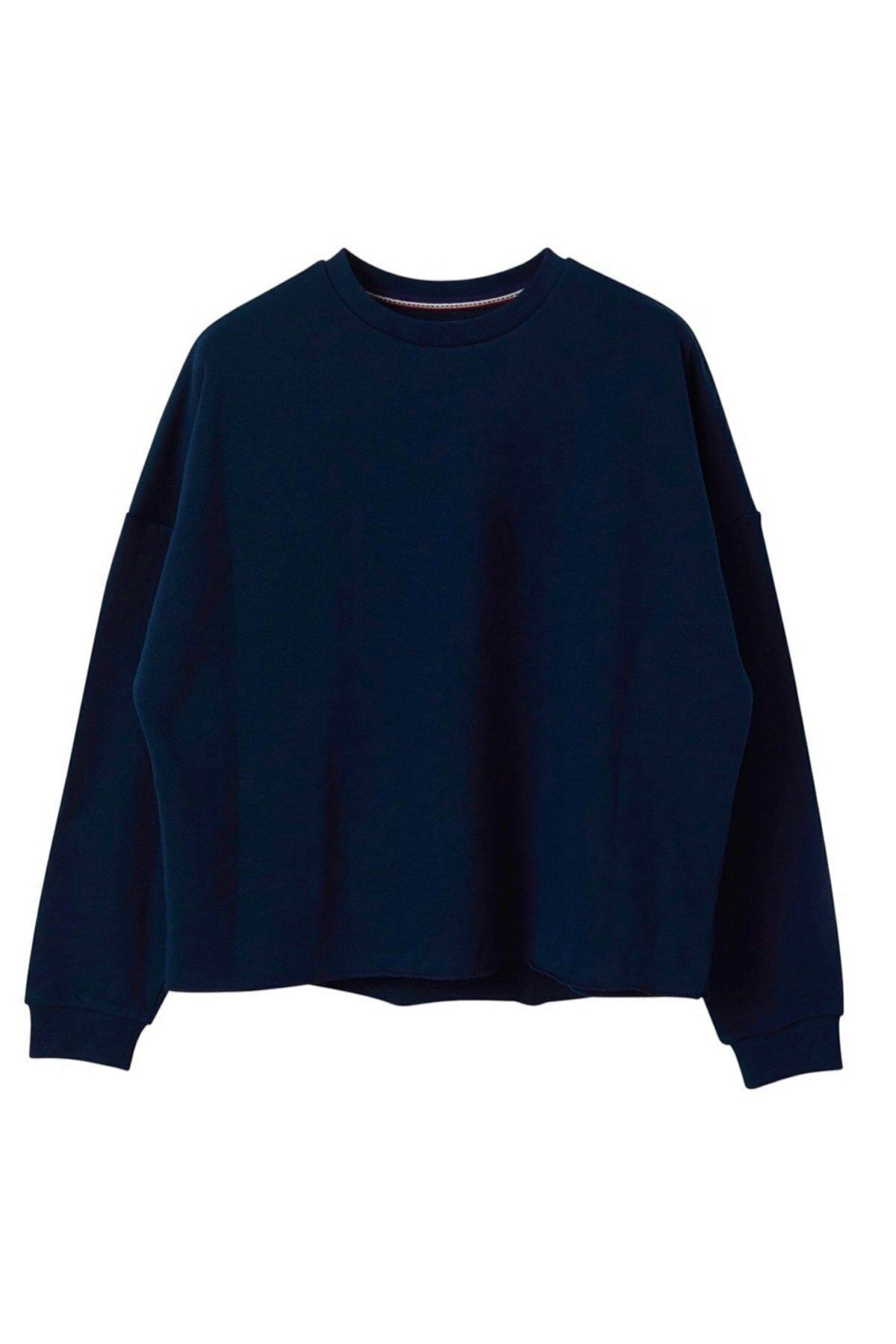 Basic Co Oversized Basic Lacivert Sweatshirt