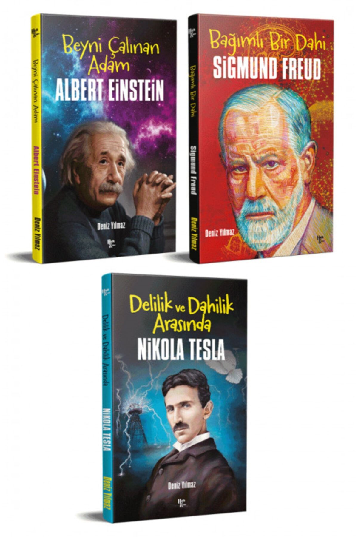 Halk Kitabevi Dünyayı Değiştiren İnsanlar 3 Kitap Einstein-Freud-Tesla
