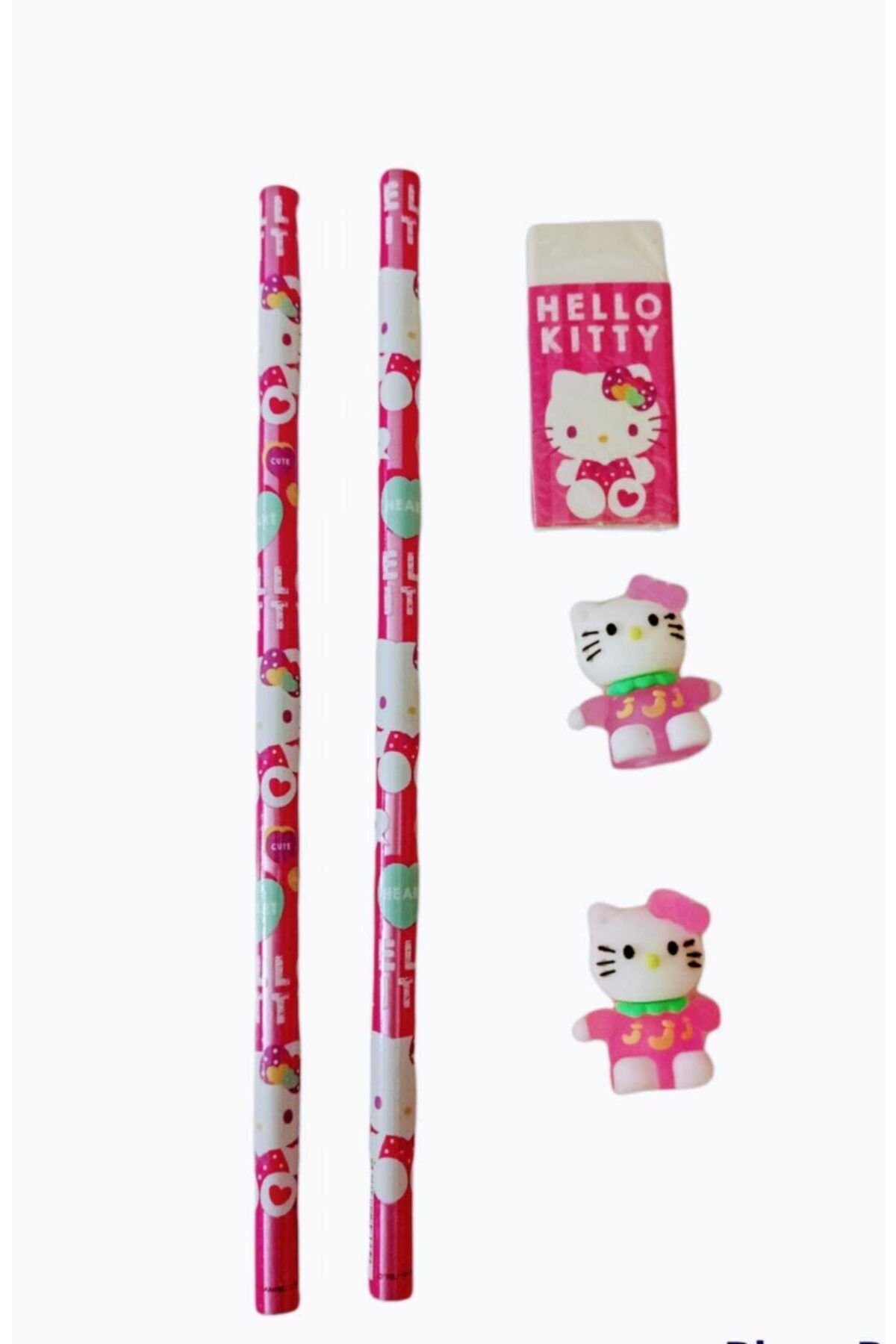 Hello Kitty Başlıklı Kurşun Kalem Silgi Seti