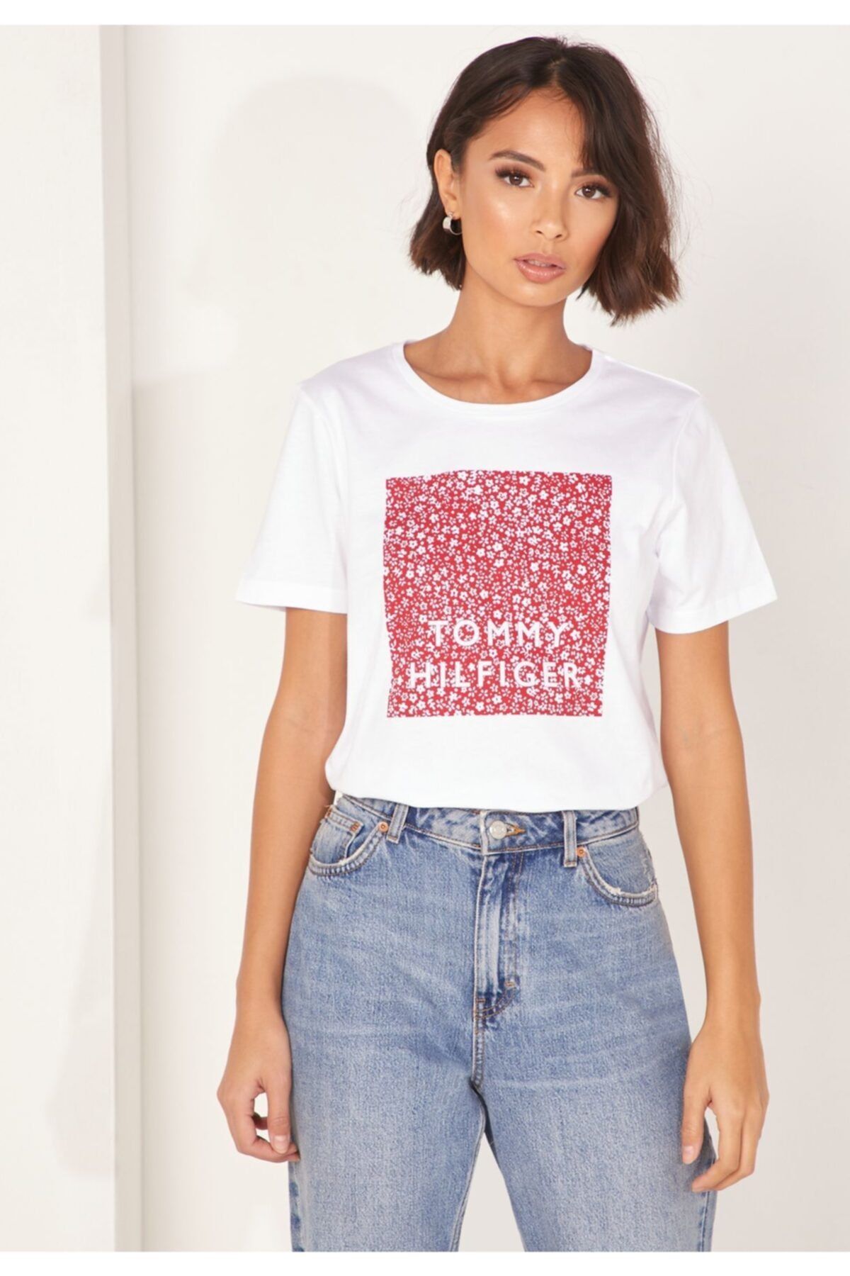 Tommy Hilfiger Contrast Logo Organic Cotton Woman T-shirt