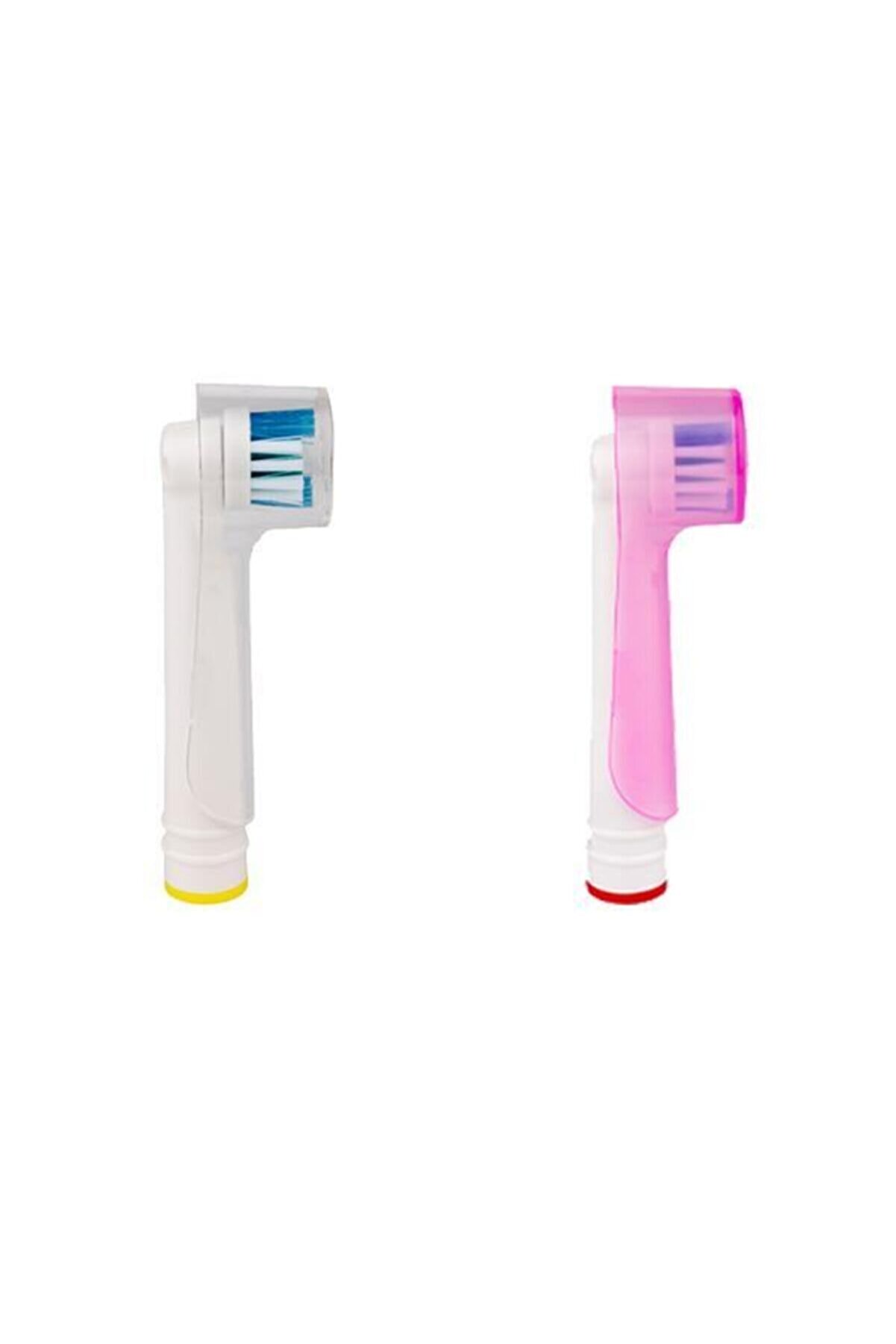 PI&GO Şarjlı Ve Pilli Diş Fırçaları Için 2 Adet Koruyucu Kapak 1 Adet Şeffaf Ve 1 Adet Pembe