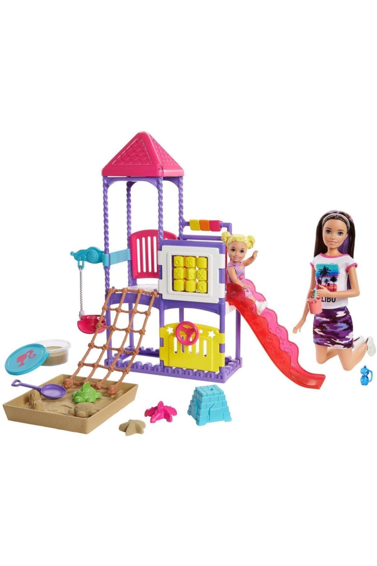 Barbie Skipper Tırman Ve Keşfet Kaydıraklı, Salıncaklı Ve Kum Havuzlu Oyun Alanı Bebe