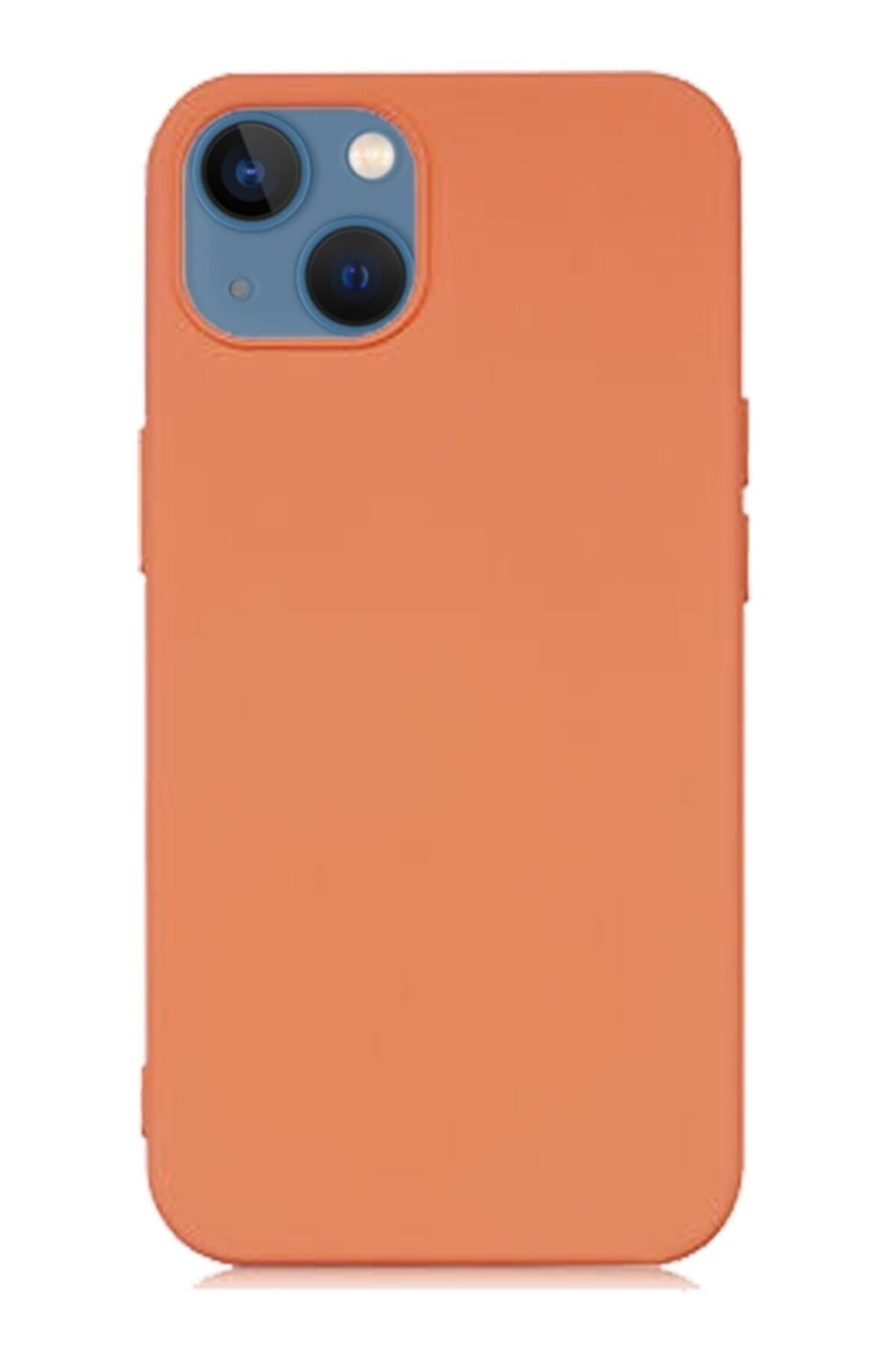 Eiroo Lansman Iphone 13 Mini 5.4 Inç Turuncu Silikon Kılıf