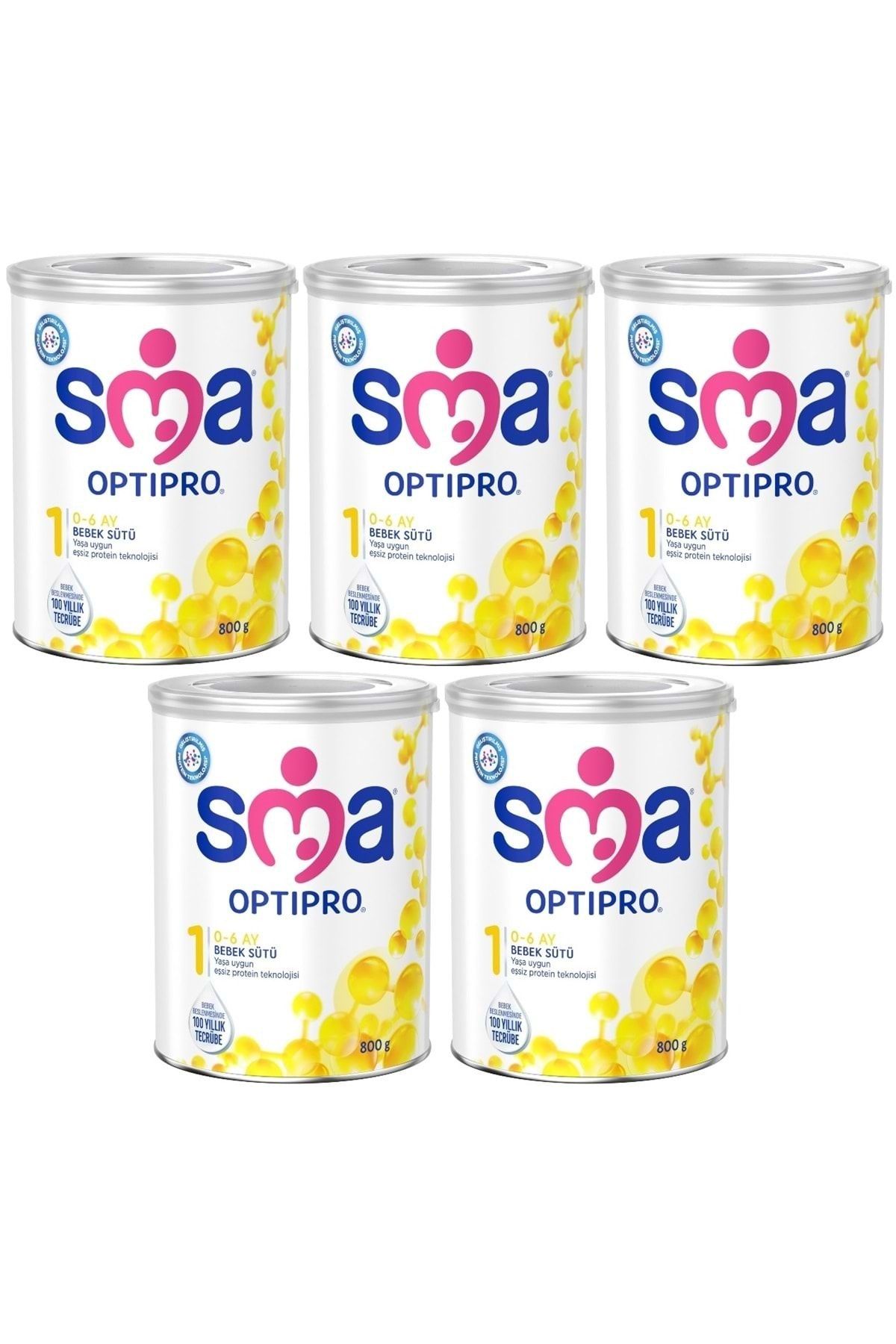 SMA Optipro No:1 800gr Bebek Sütü (0-6 AY) 5 Li Set