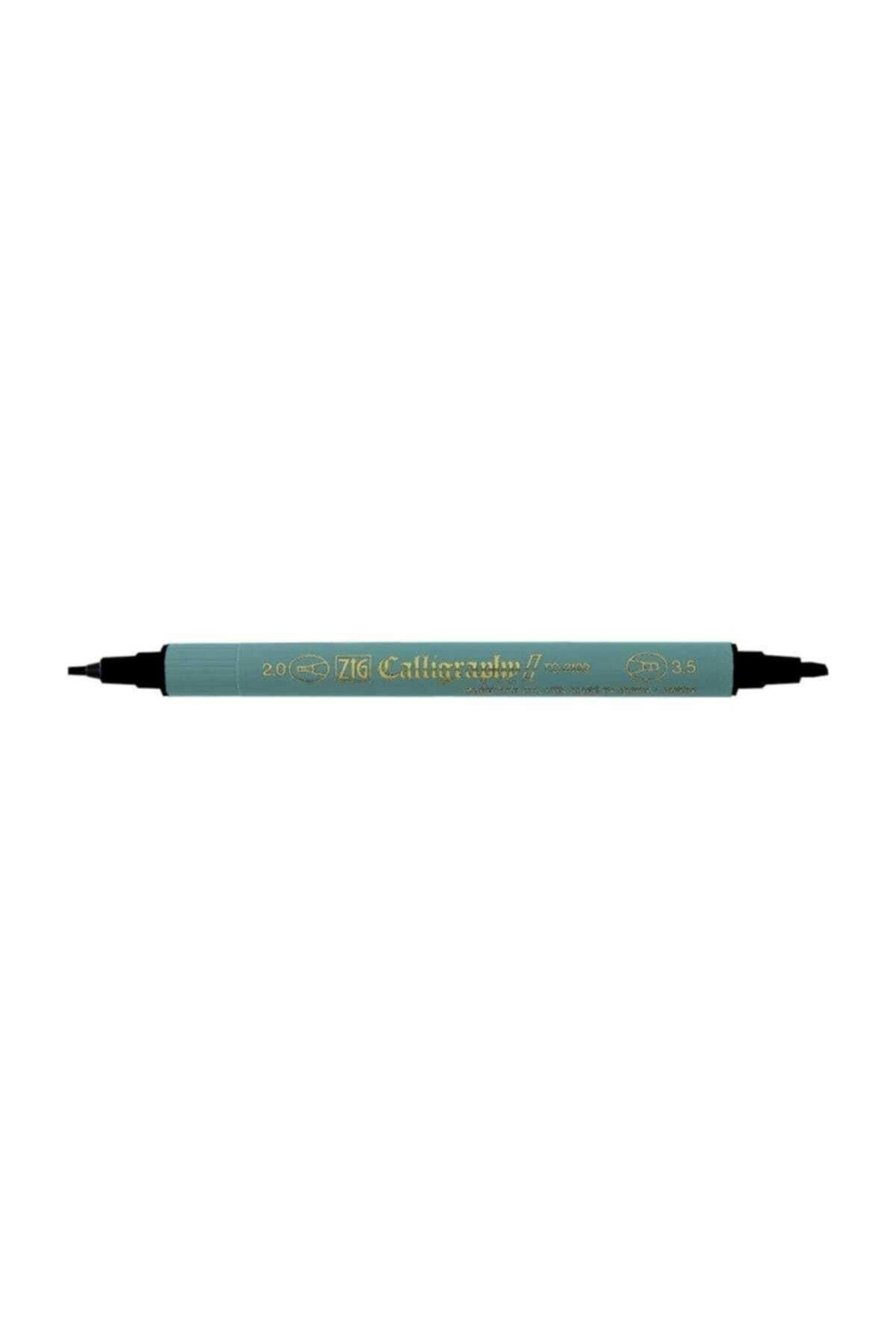 Zig Kaligrafi Kalemi Çift Uçlu 2 mm + 3.5 mm Siyah