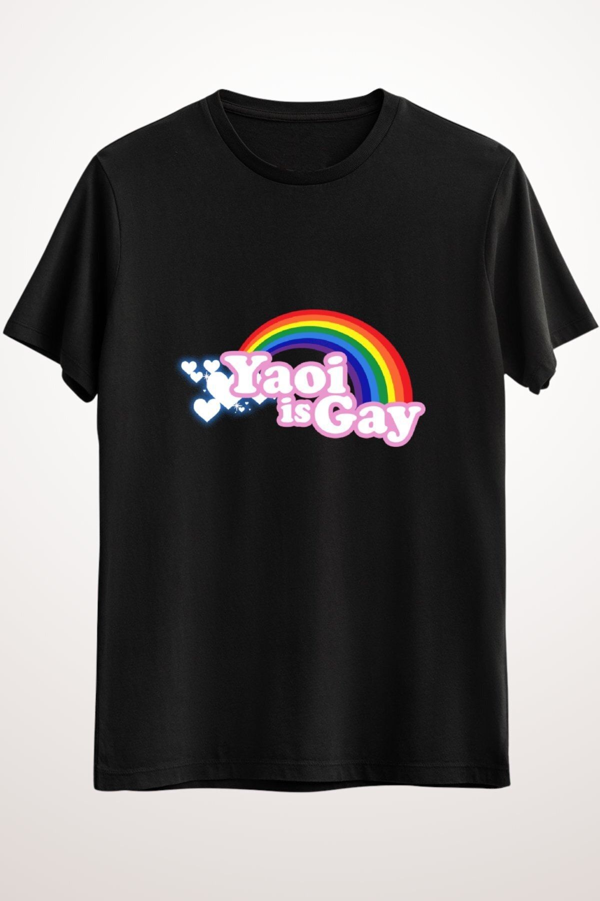 Cool Tshirt Unisex Siyah Tişört Yaoi Is Gay