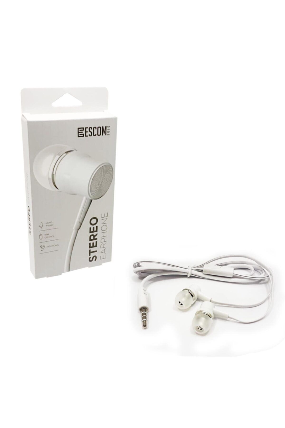 Escom Kulakiçi Kulaklık Mikrofonlu 3.5mm Gold Tk-100