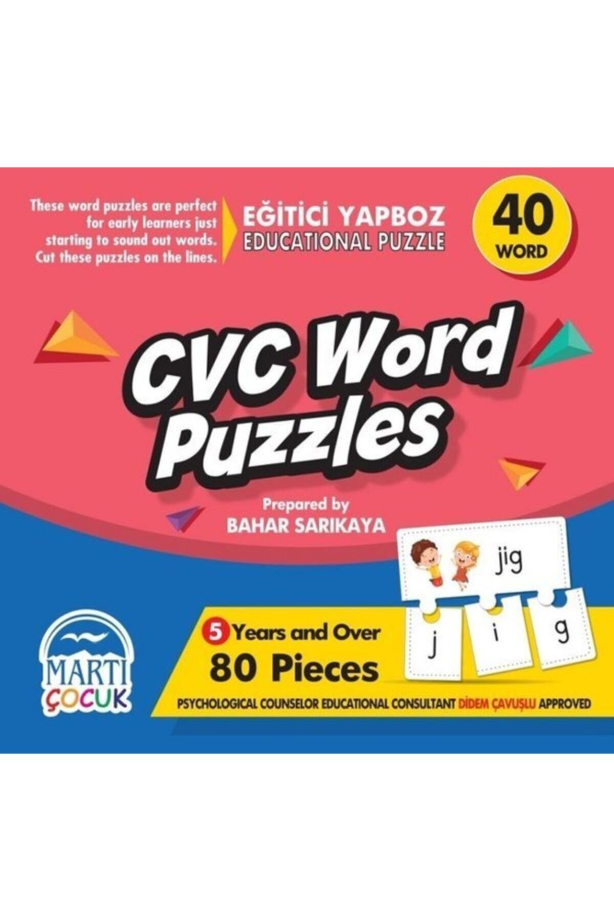 Martı Yayınları Cvc Word Puzzles - Eğitici Yapboz - Martı Çocuk Yayınları - Bahar Sarıkaya Kitabı