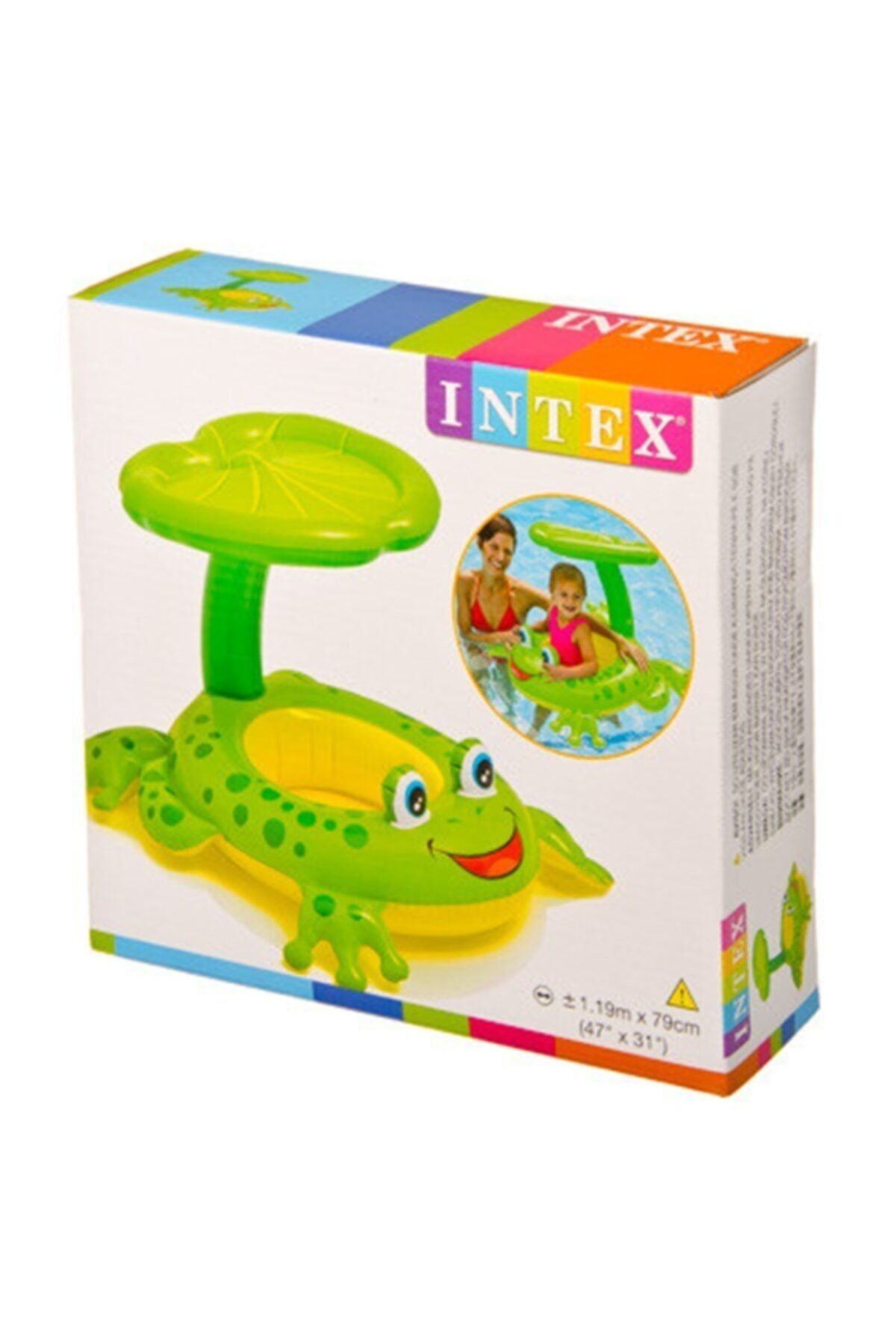 Intex Gölgelikli Bebek Simiti Baby Float Intex Şişme Kurbağa