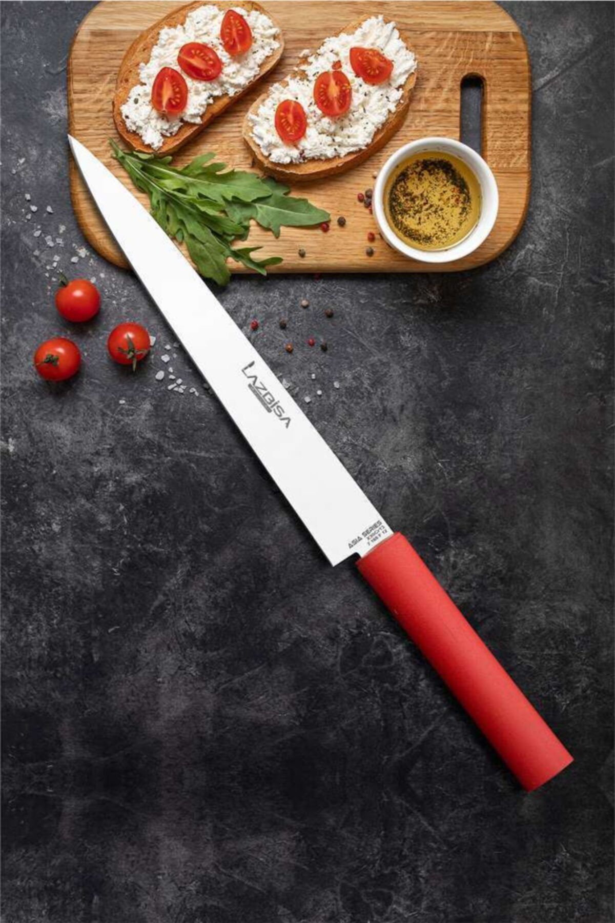 LAZBİSA Mutfak Bıçak Seti Et Ekmek Sebze Asia Serisi Şef Suşi Bıçağı