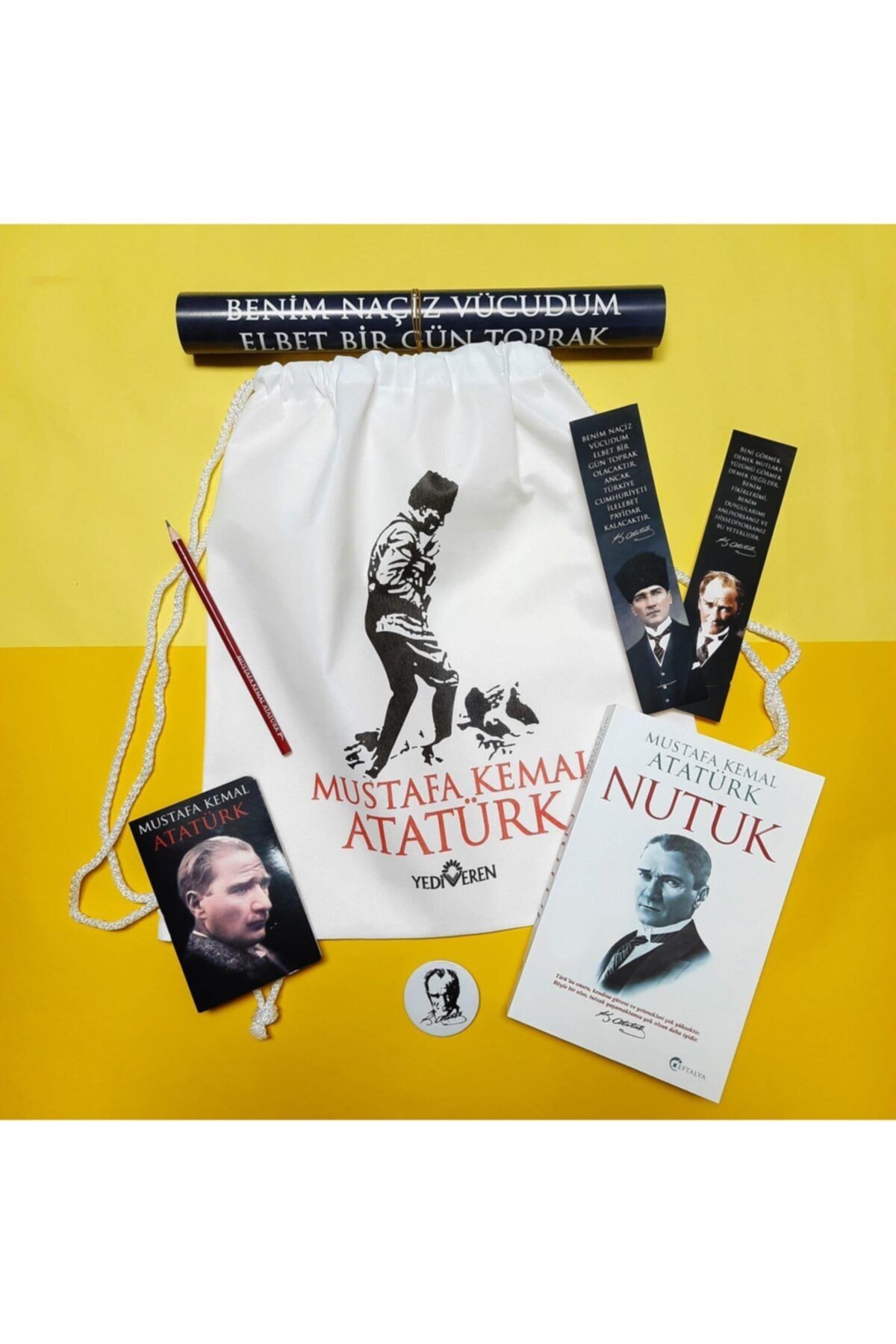 Yediveren Yayınları Nutuk Kitabı Seti Çantalı Afişli - Mustafa Kemal Atatürk