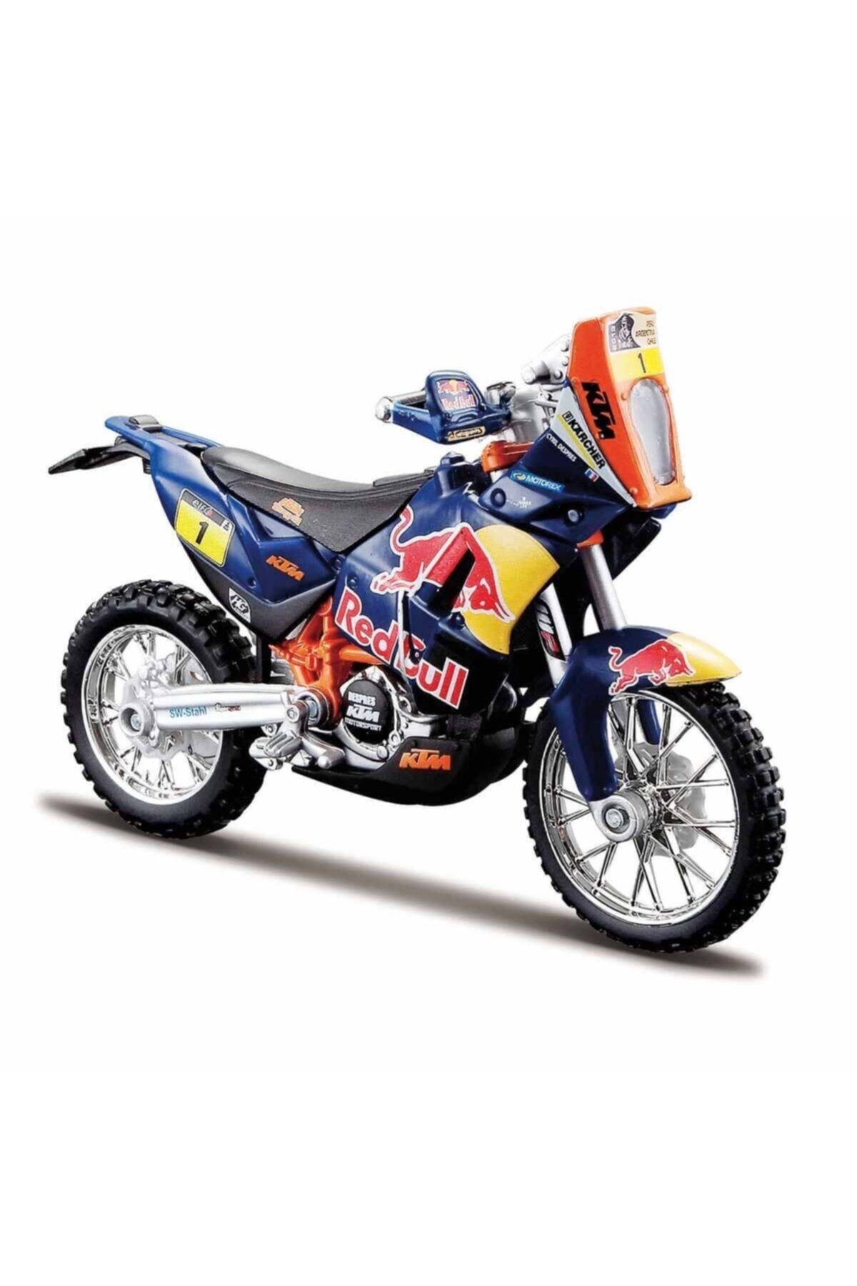Burago 1:18 Red Bull Ktm 450 Motosiklet - Ktm 450 Rally (dakar Rally)