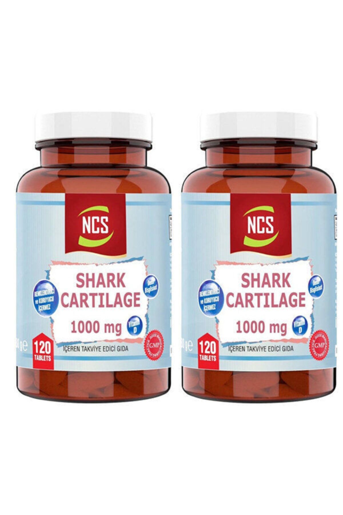 Ncs Köpek Balığı Kıkırdağı + Demir + Vitamin D 3 + Shark Cartilage 120 Tablet 2 X Kutu