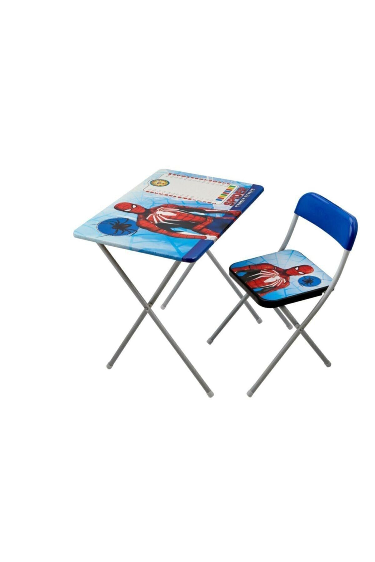 Beren Oyuncak Spider Ders Çalışma Masası. Erkek Çocuk Oyun Aktivite Masa Sandalye Seti