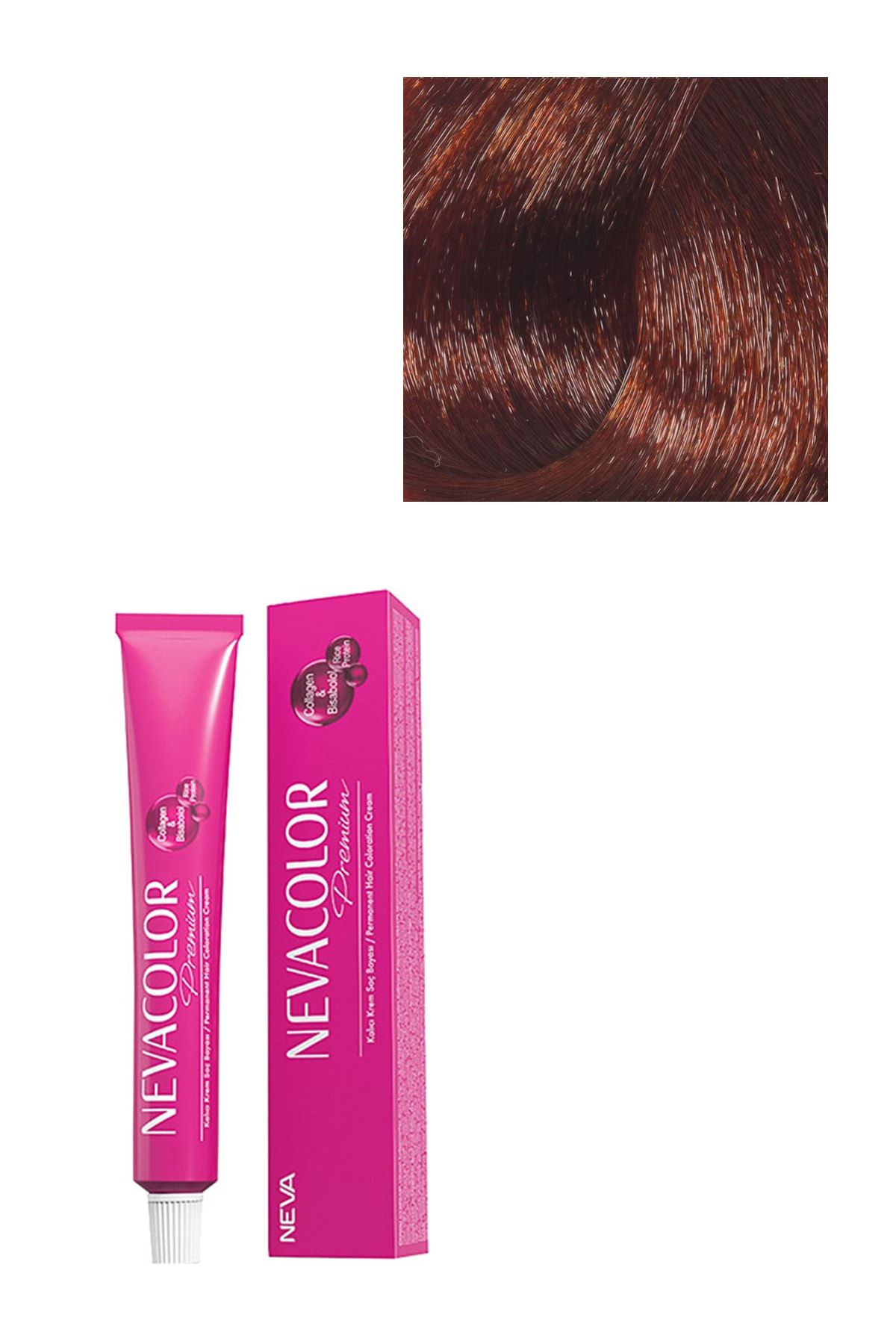 Neva Color Premium Kalıcı Saç Boyası 7.44 - Yoğun Bakır