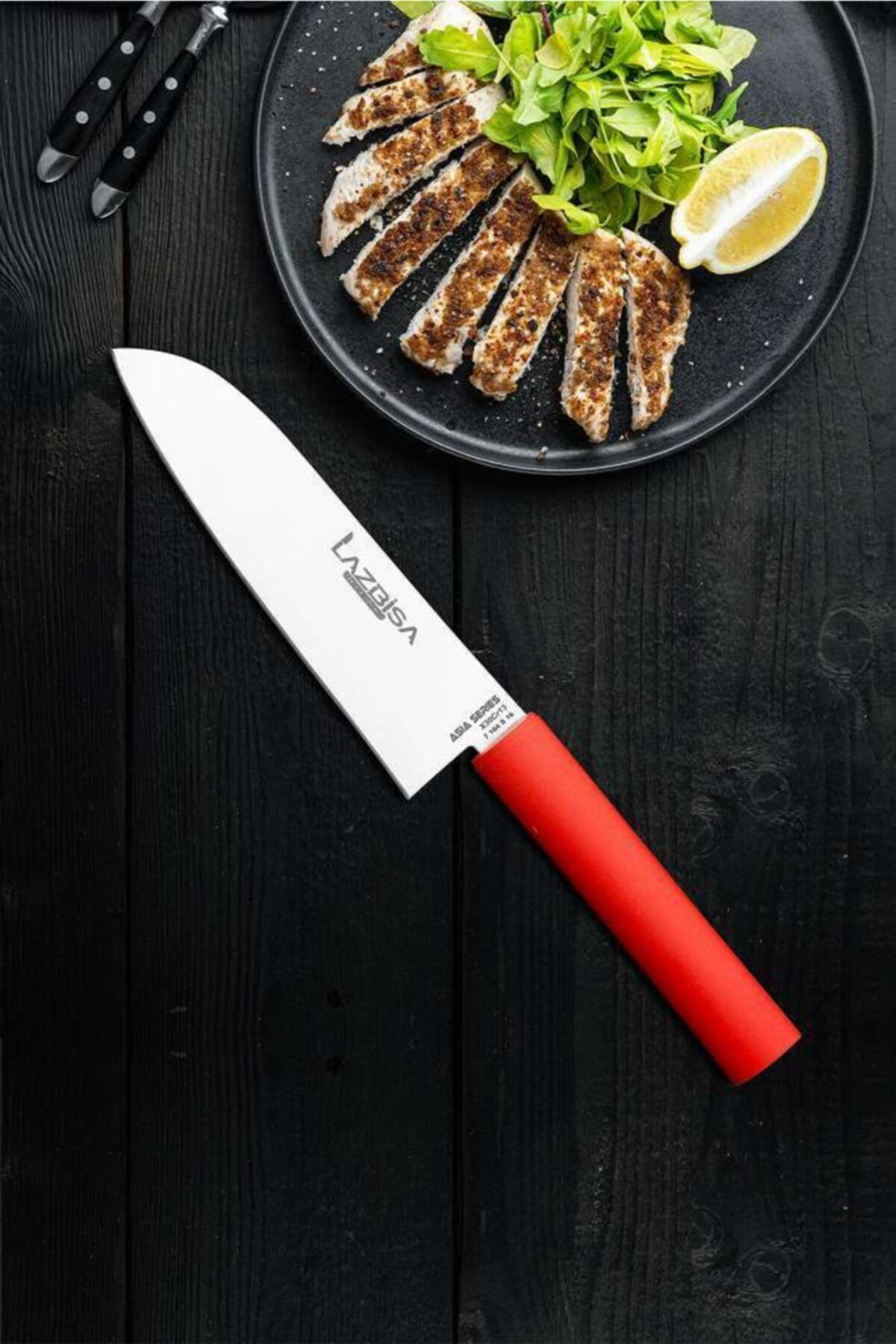 LAZBİSA Mutfak Bıçak Seti Et Ekmek Sebze Asia Serisi Santaku Şef Bıçağı