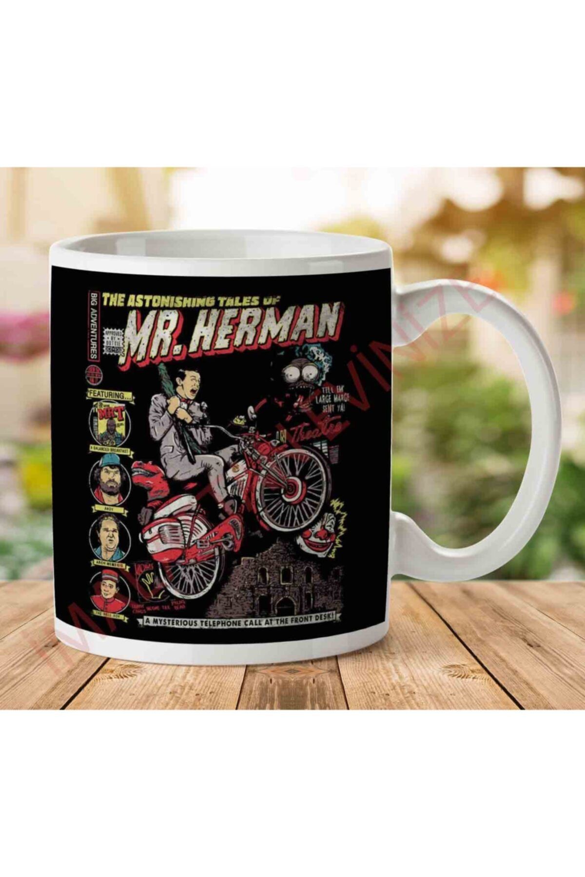 ART HEDİYE The Astonishing Adventures Of Mr Herman Pee Wee Herman Iki Tarafı Baskılı Kupa Bardak
