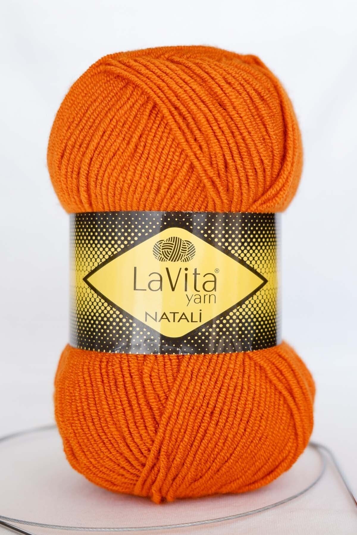 LaVita Yarn Natali El Örgü Ipi Taka Yarn (9554-turuncu)