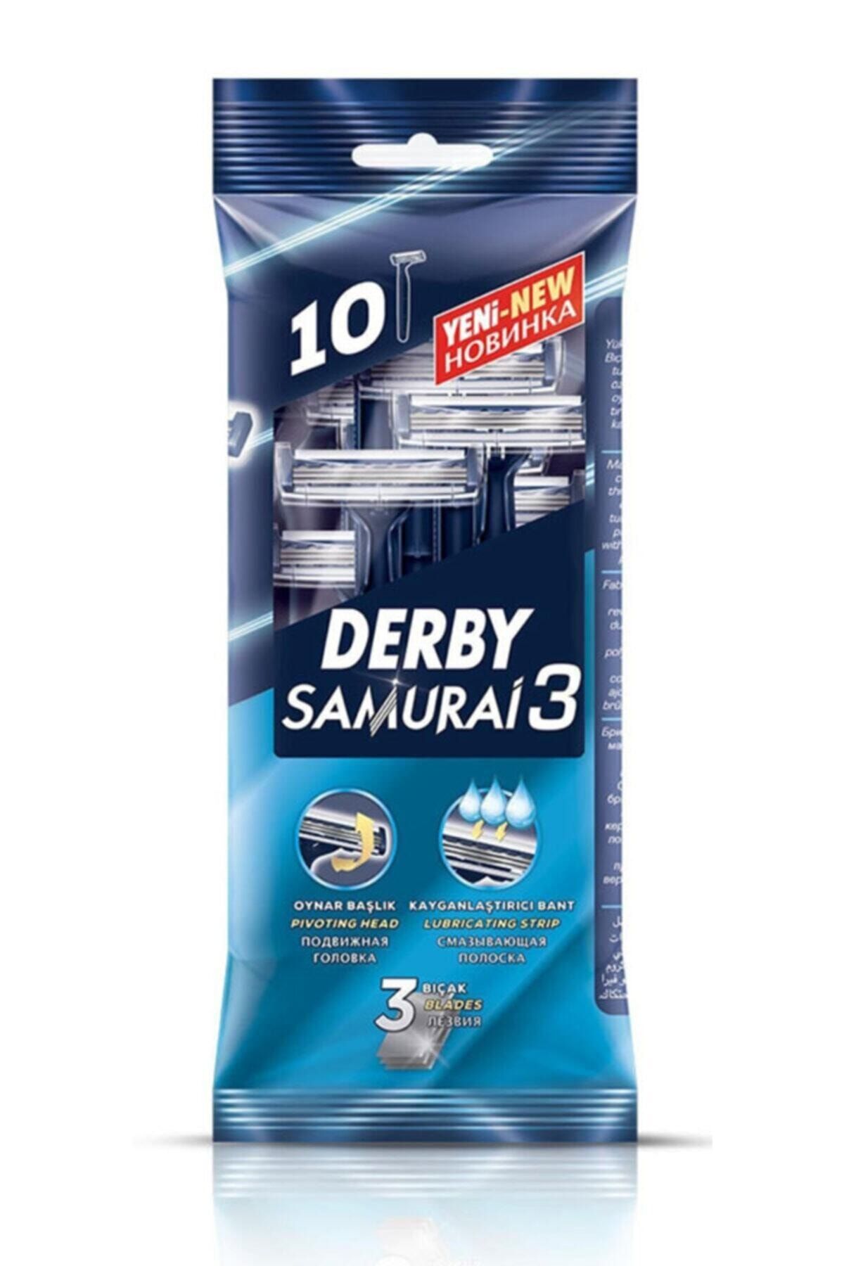 Derby Samurai 3 Bıçaklı 10'lu Poşet