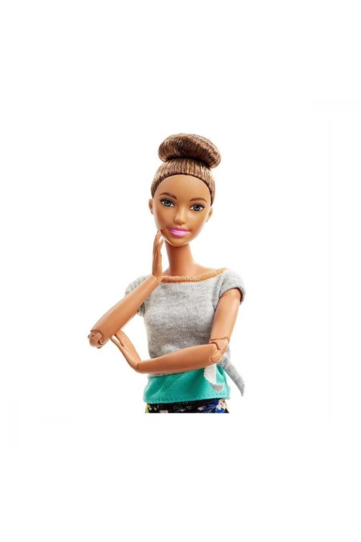 Barbie Sonsuz Hareket Bebeği Kumral Desenli Taytlı