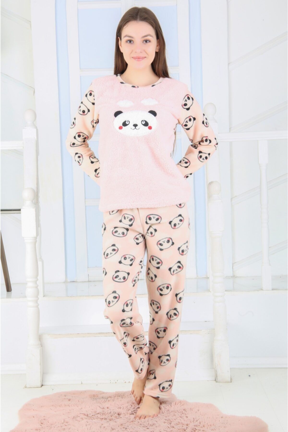 ASEL PİJAMALARI Anne-kız Çocuk Kombin Polar Pijama Takımı