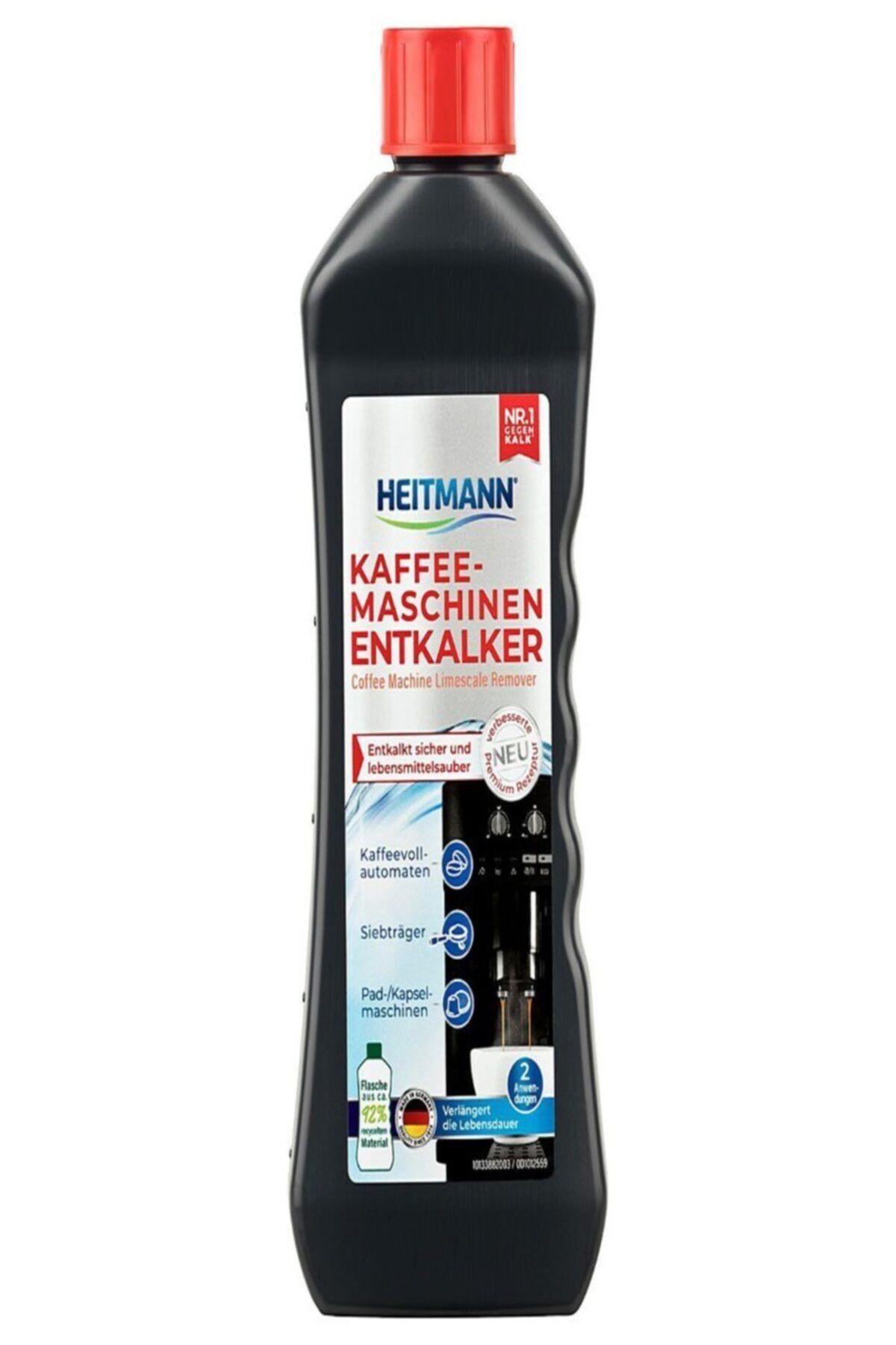 HEITMANN Kahve Makinası (otomatik,portafiltre,ped,kapsül) Temizleme Ve Kireç Sökücü Özel Sıvı 250ml