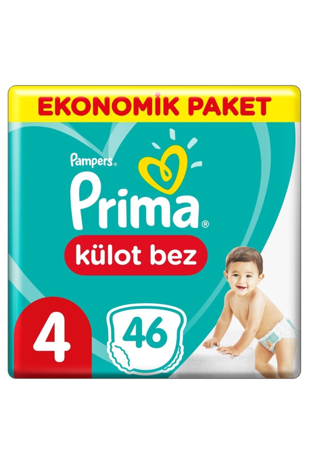 Prima Külot Bebek Bezi 4 Beden Maxi Ekonomik Paket 9-15 Kg 46 Adet