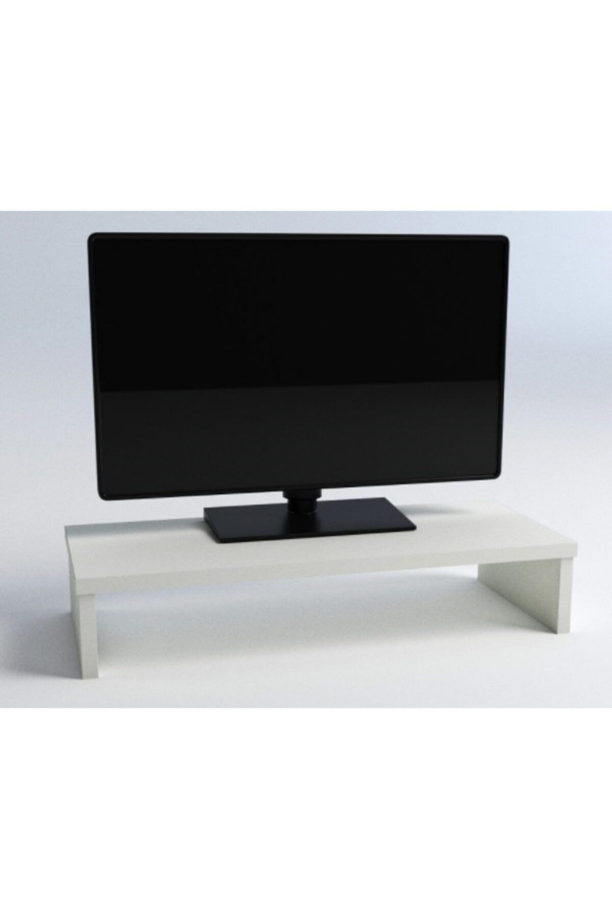 AYFEMOB Beyaz Ekran Monitor Stant Altı Altlığı Sehpa Masa Yükseltiçi