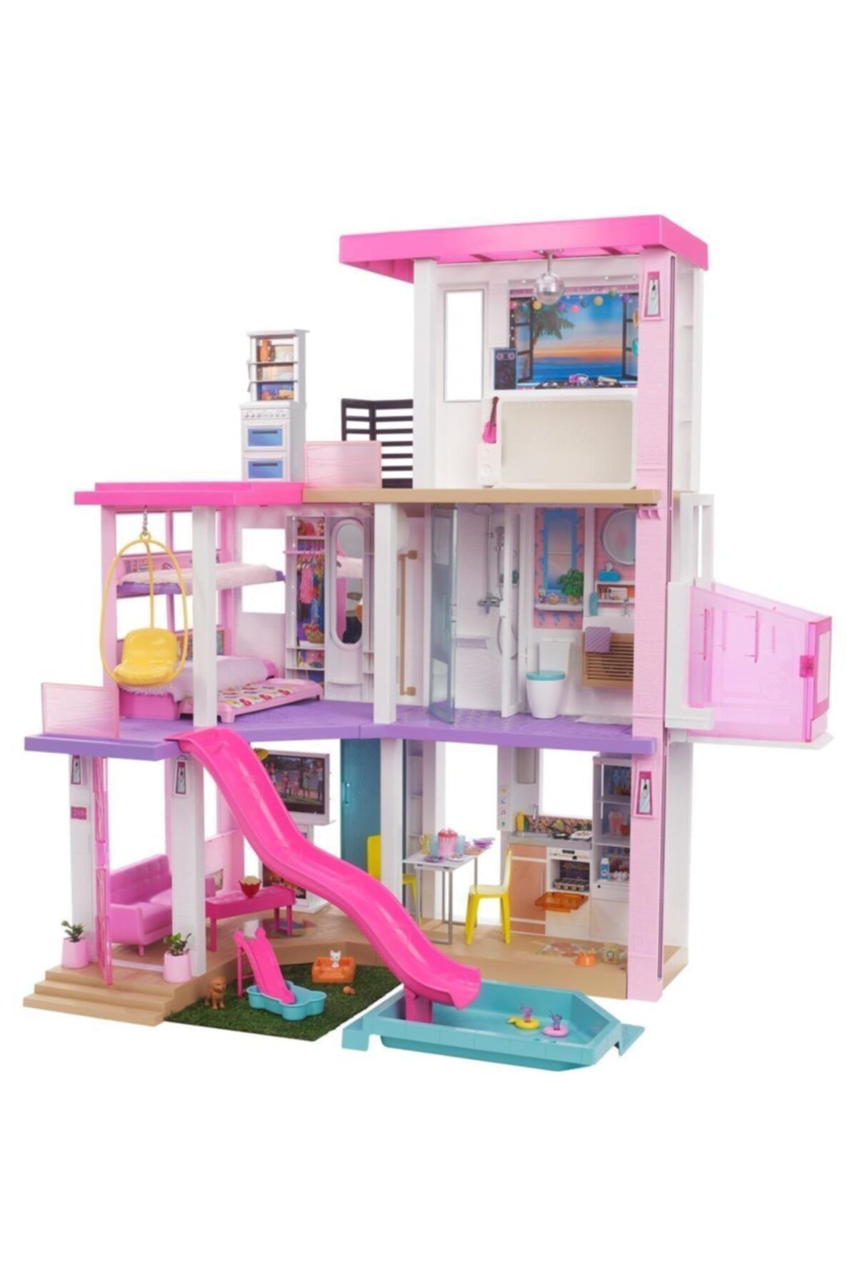 Barbie Grg93 'nin Rüya Evi (115 Cm), 75'ten Fazla Aksesuarı Bulunan, 3 Katlı 3-7 Yaş Arası Kızlar Içi